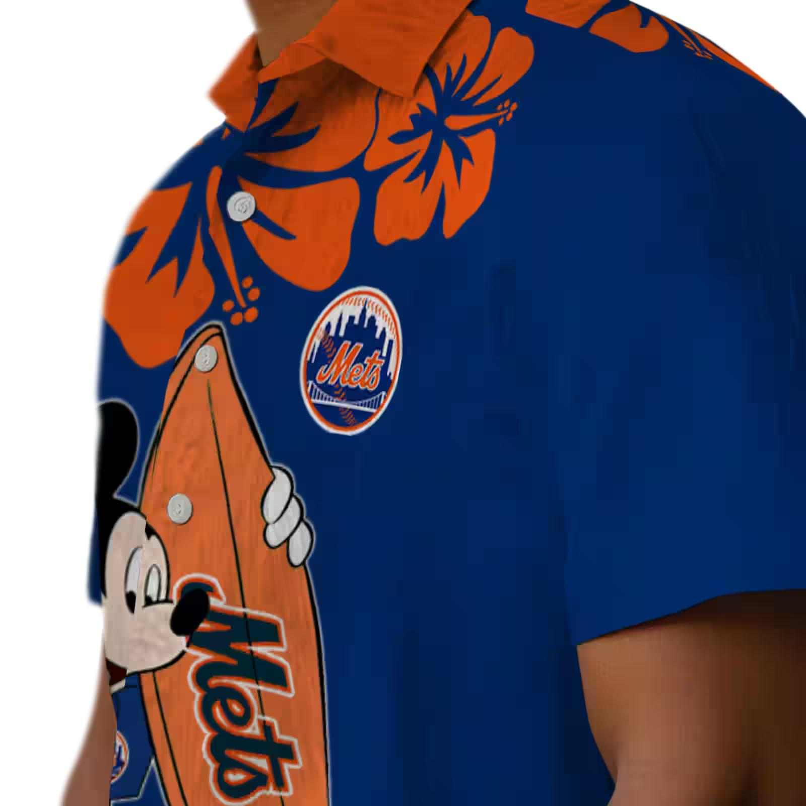 new york mets surfing mickey blue hawaiian shirt trendy