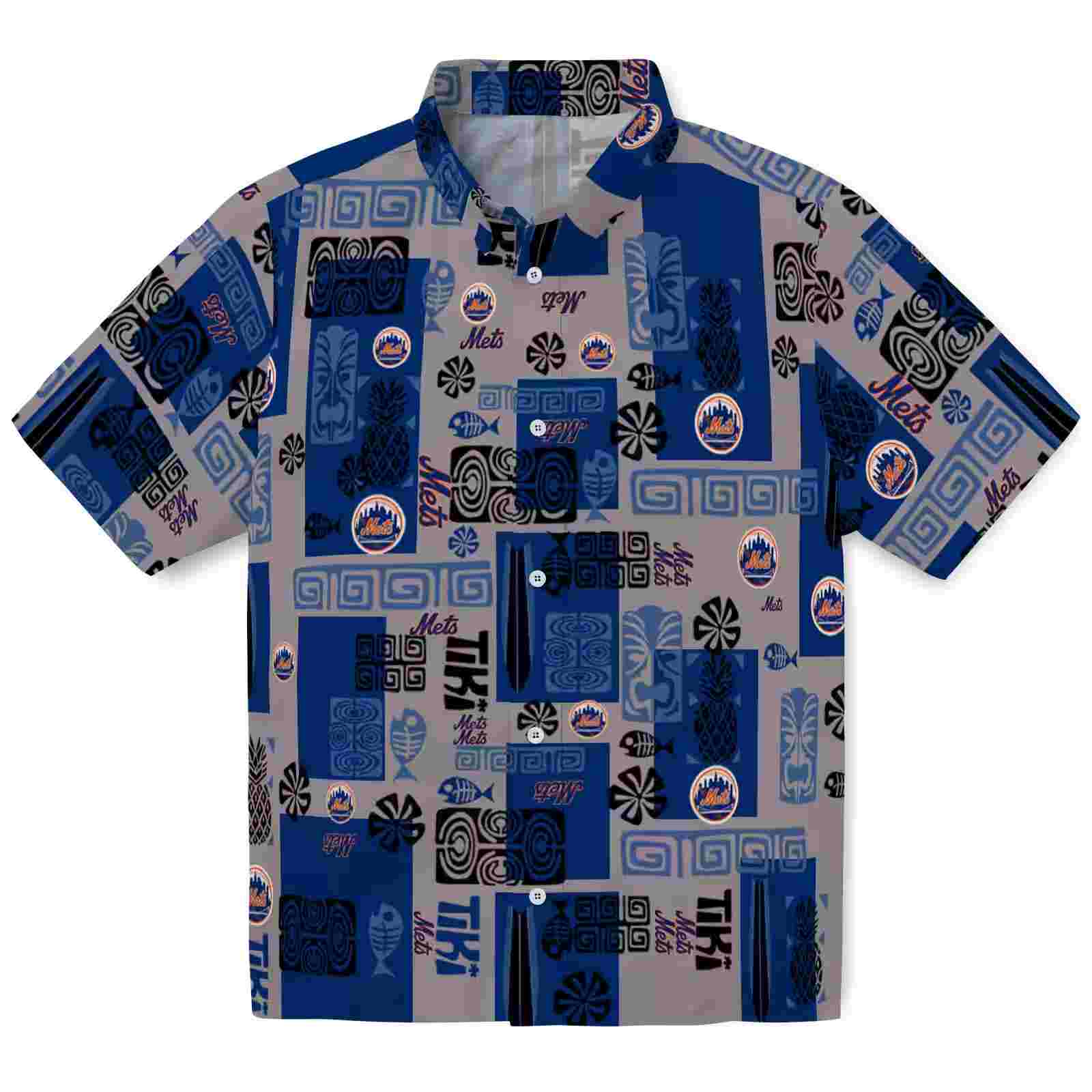 new york mets tribal symbols blue hawaiian shirt best selling