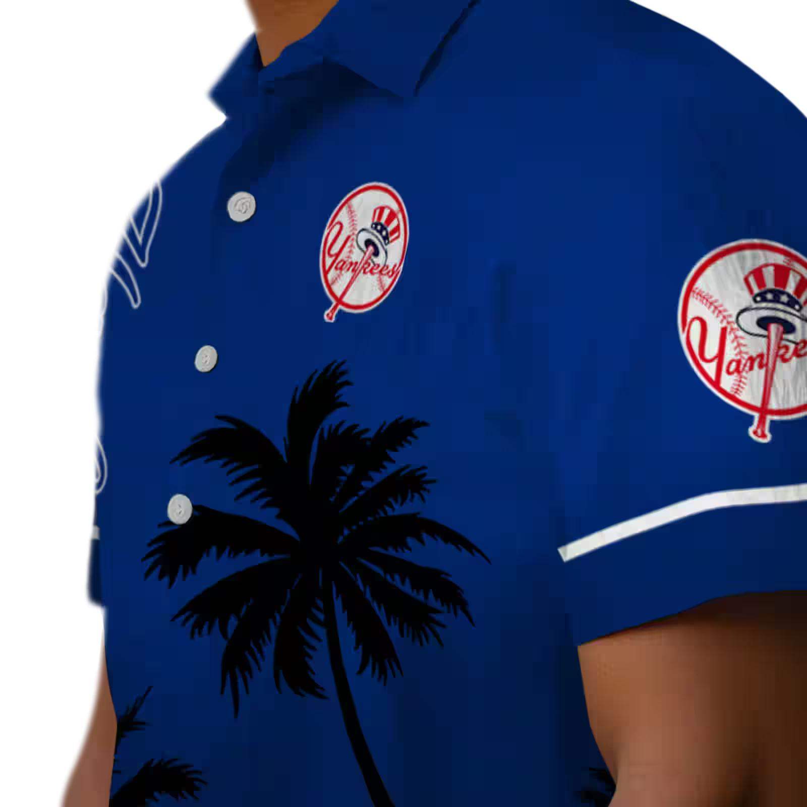 new york yankees beach sunset navy black hawaiian shirt trendy
