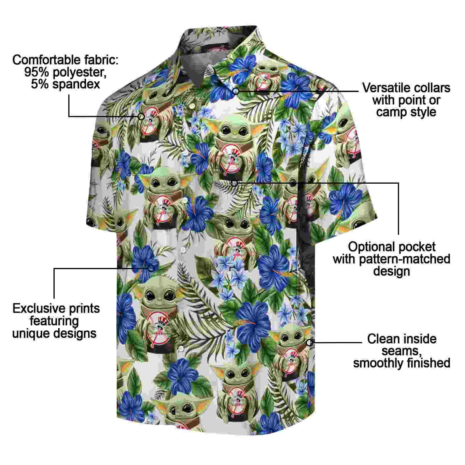 new york yankees tropical yoda green hawaiian shirt new arrival