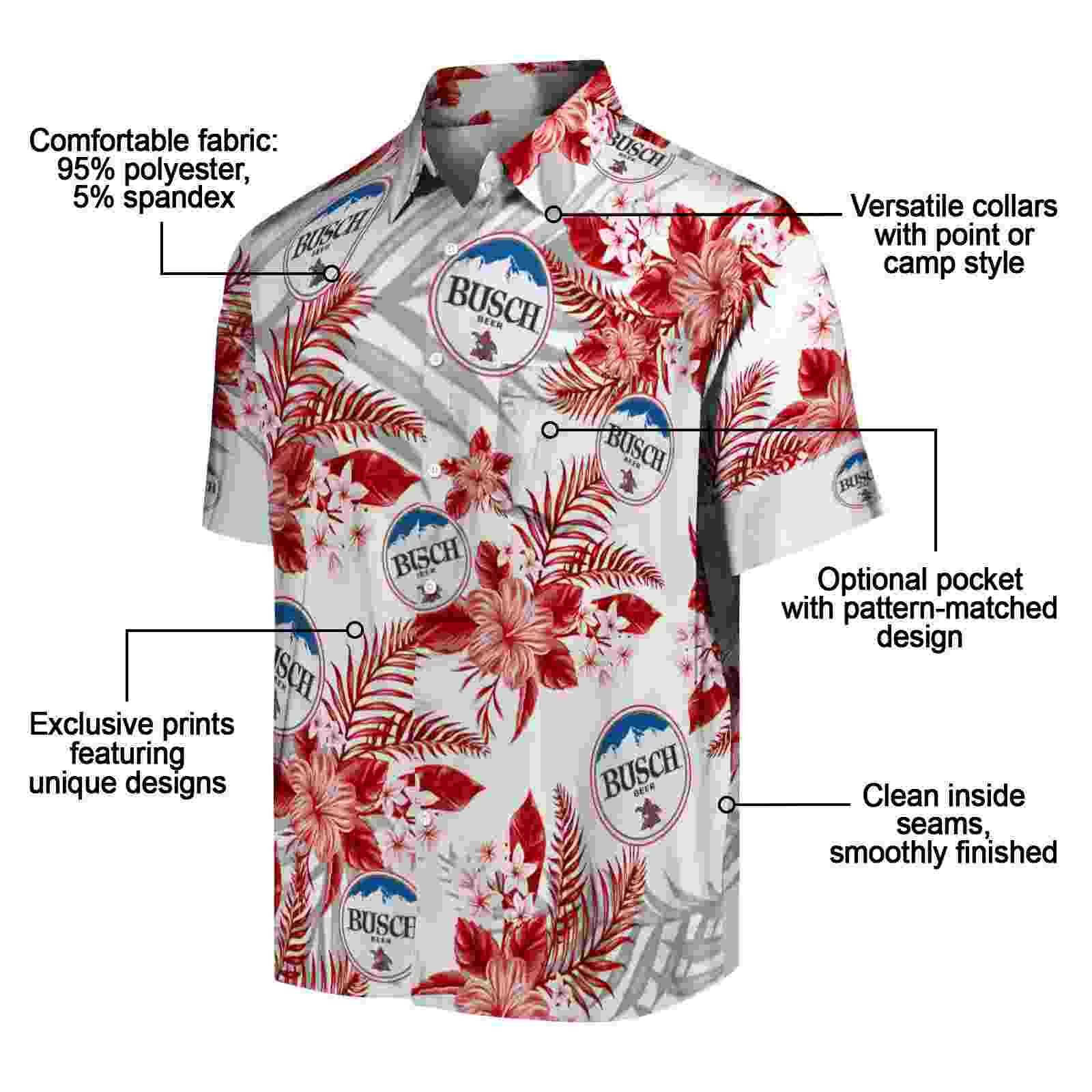 ohio state buckeyes hibiscus palm leaves scarlet white hawaiian shirt new arrival