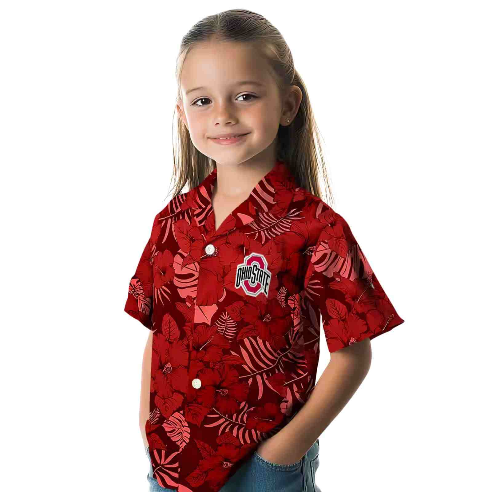 ohio state buckeyes jungle vibes scarlet hawaiian shirt premium grade