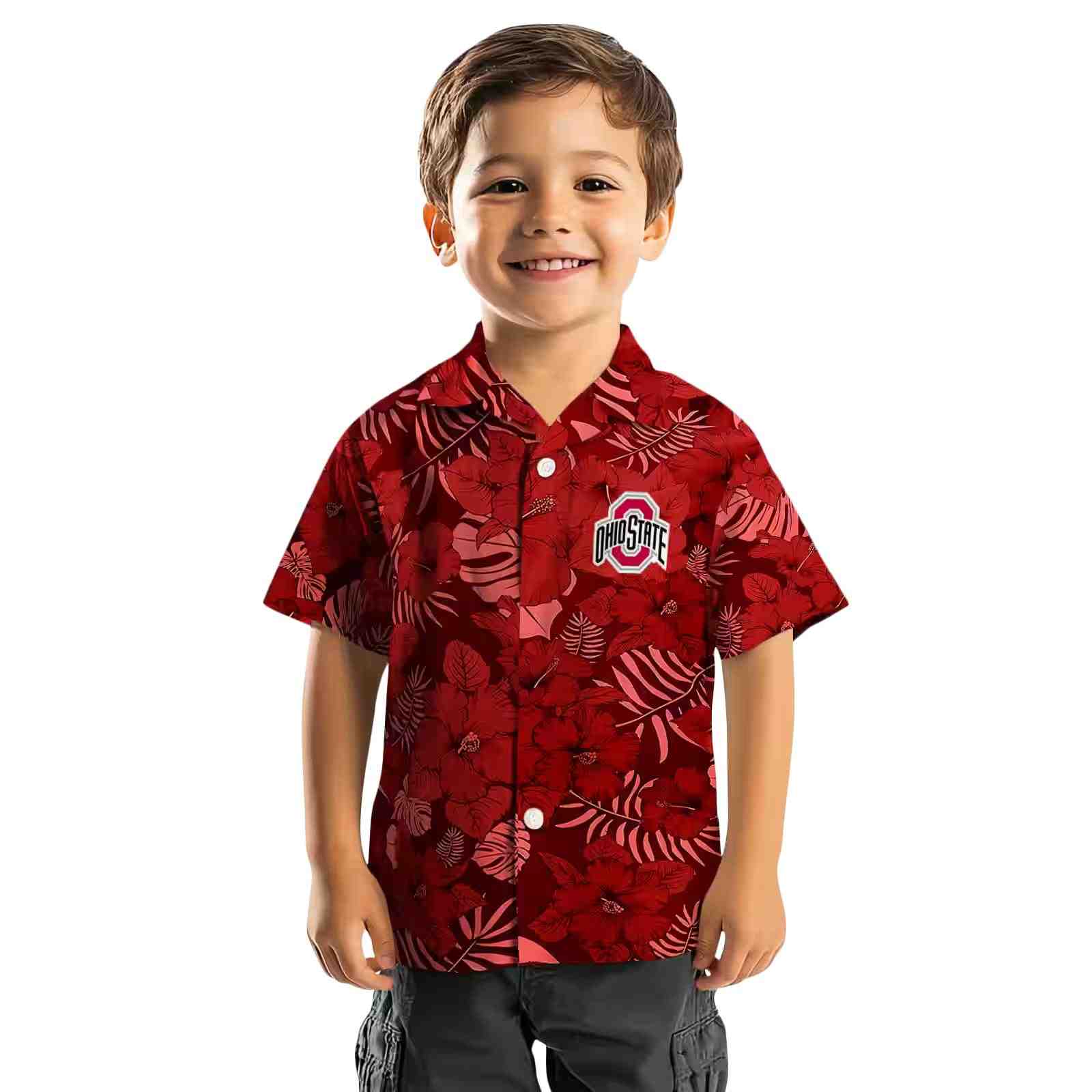 ohio state buckeyes jungle vibes scarlet hawaiian shirt top rated