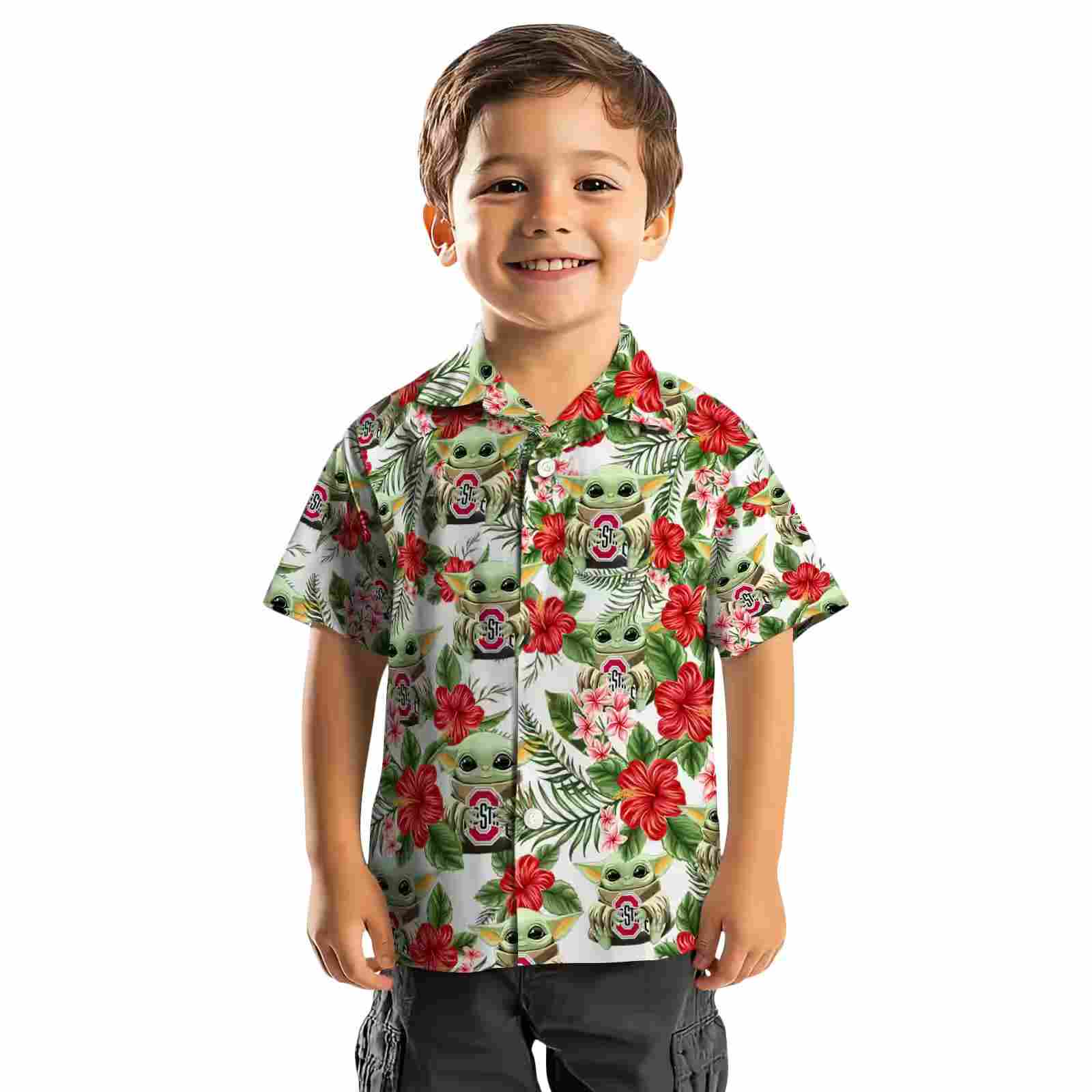 ohio state buckeyes tropical yoda green hawaiian shirt top rated