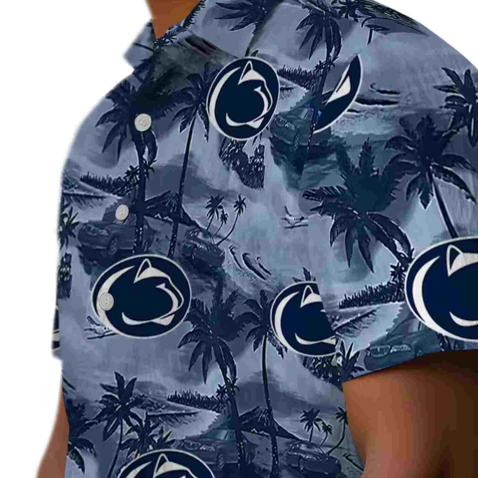 penn state nittany lions coastal palms blue hawaiian shirt trendy