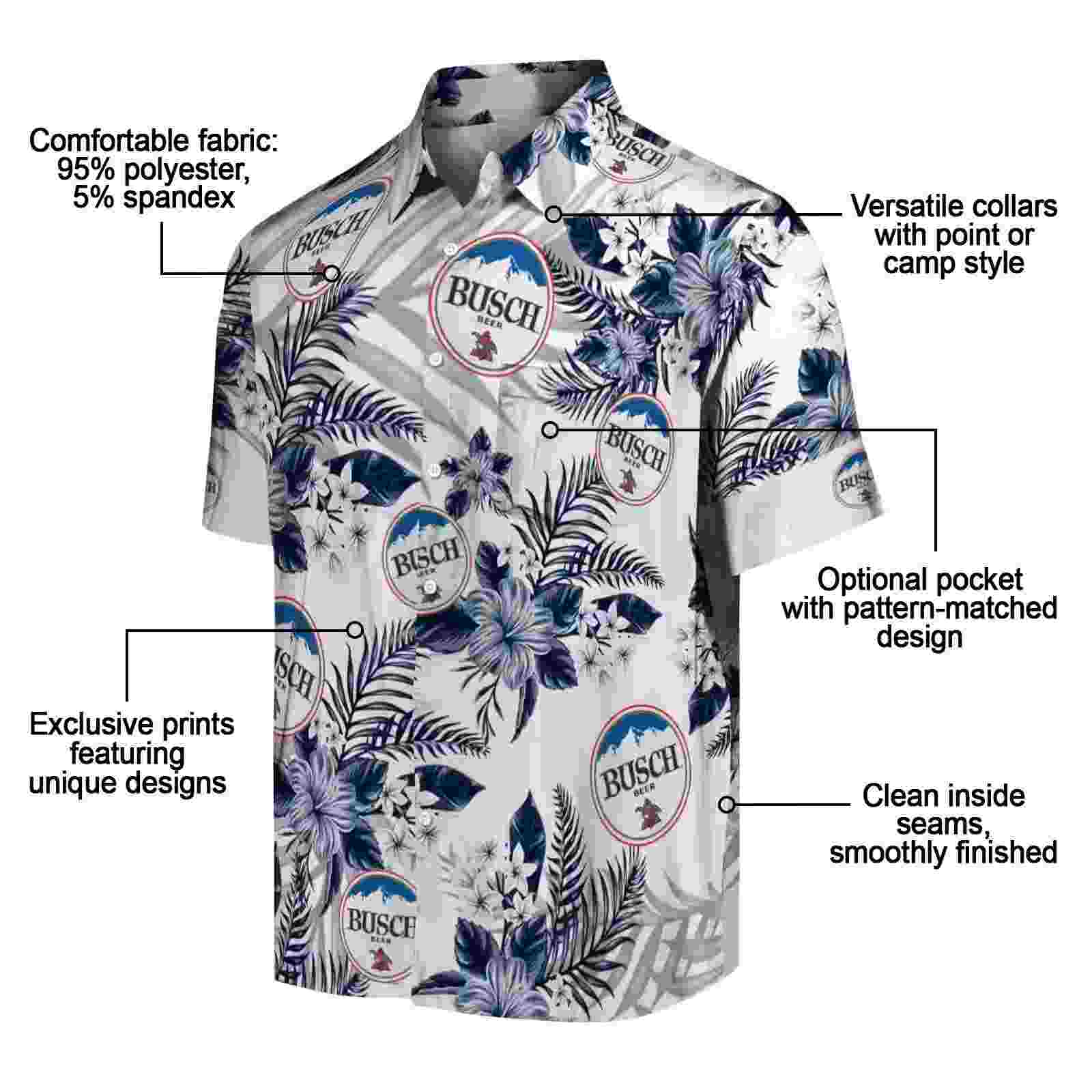 penn state nittany lions hibiscus palm leaves blue white hawaiian shirt new arrival