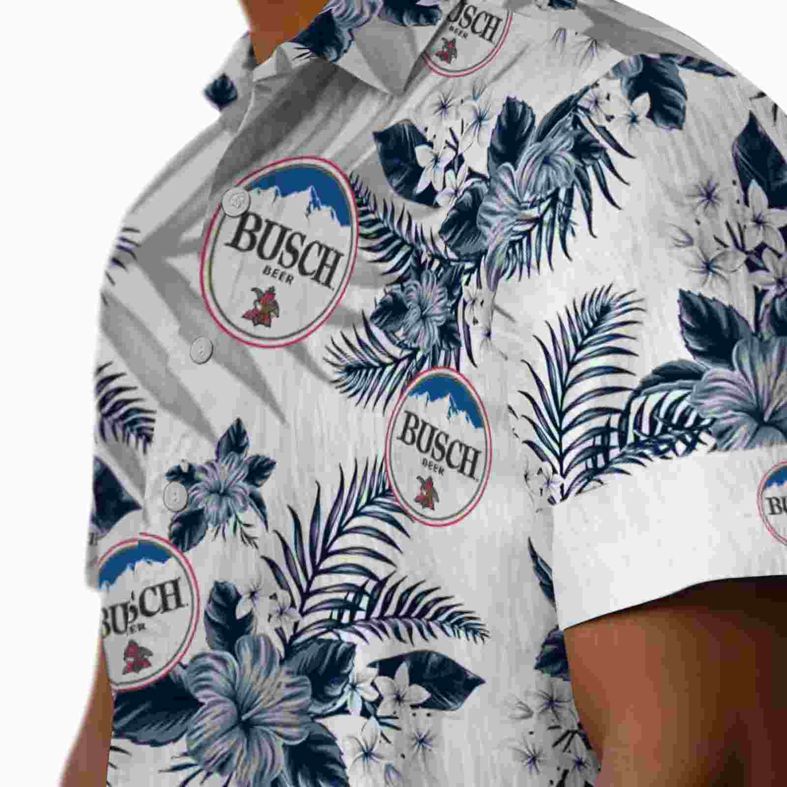 penn state nittany lions hibiscus palm leaves blue white hawaiian shirt trendy