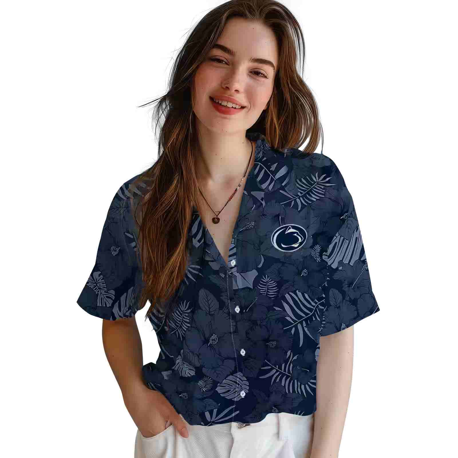 penn state nittany lions jungle vibes blue hawaiian shirt latest model