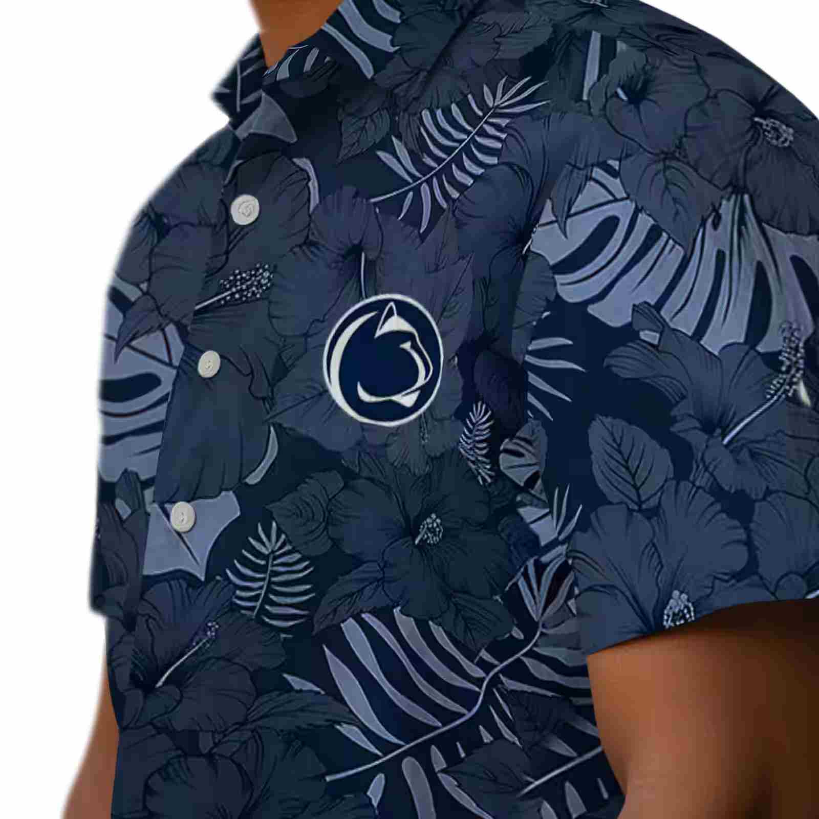 penn state nittany lions jungle vibes blue hawaiian shirt trendy