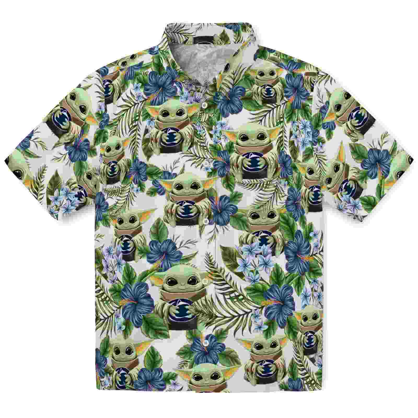 Penn State Nittany Lions Tropical Yoda Green Hawaiian Shirt