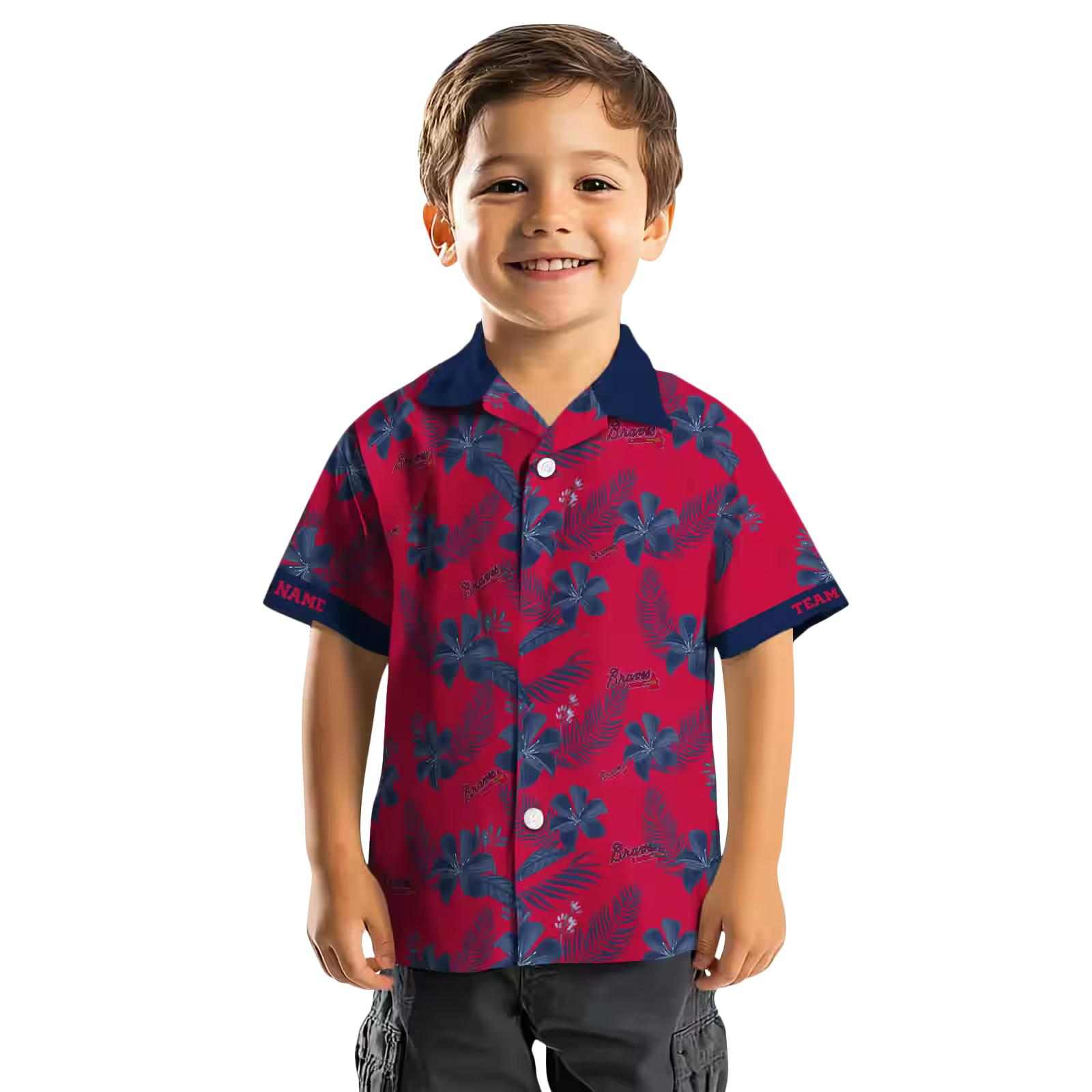 personalized atlanta braves botanical print red hawaiian shirt top rated