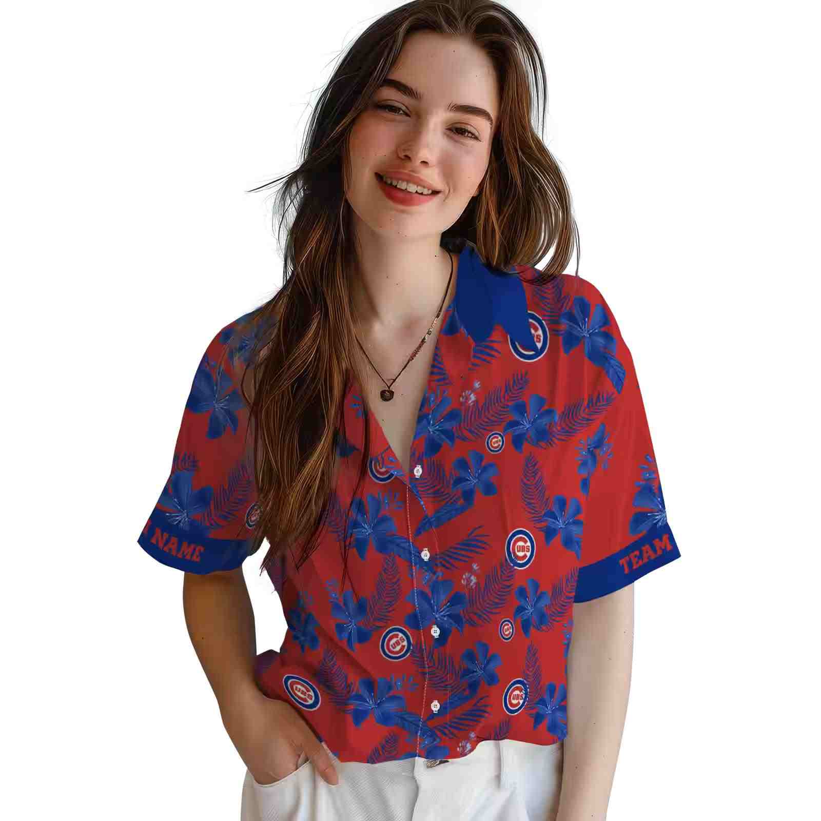 personalized chicago cubs botanical print red hawaiian shirt latest model