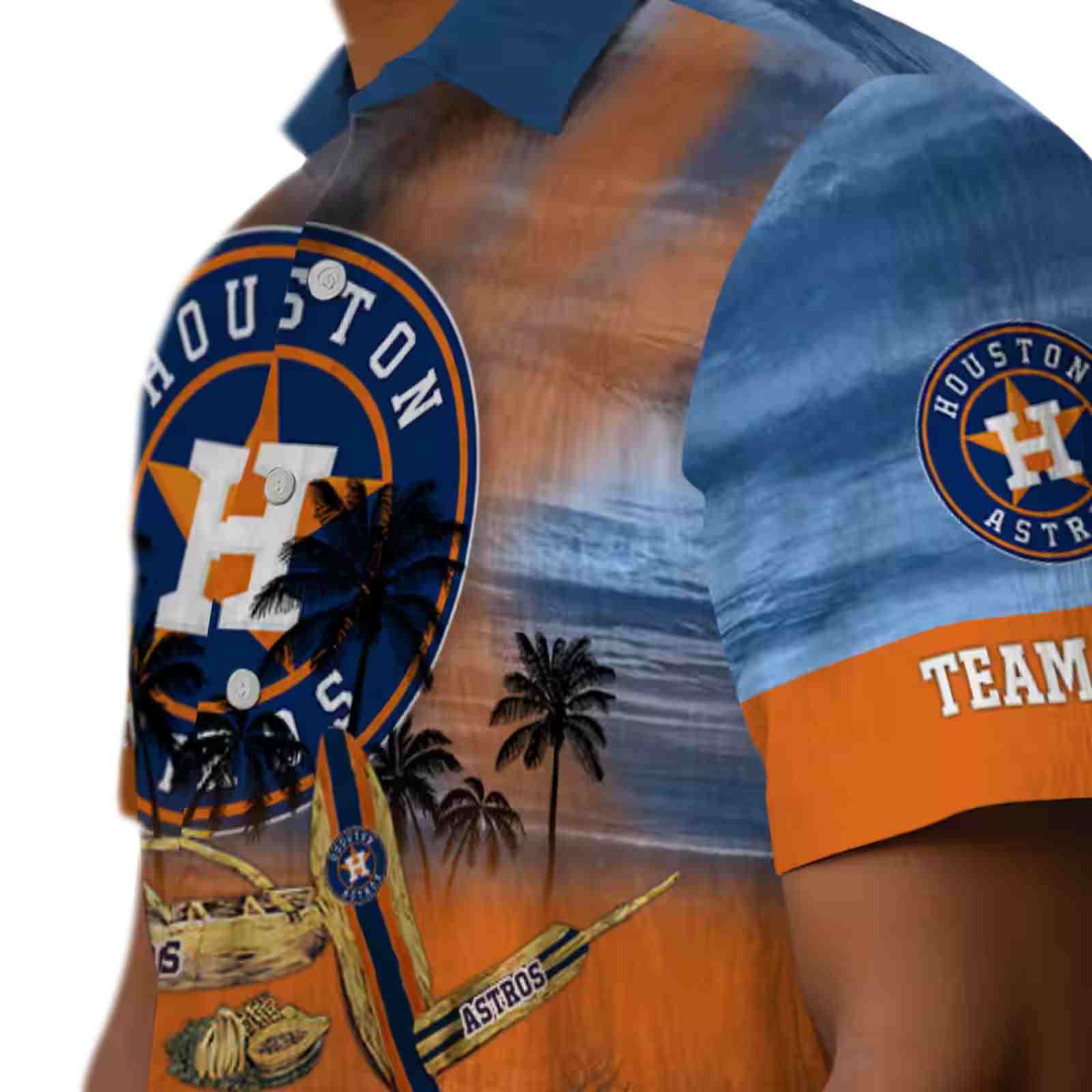 personalized houston astros tropical canoe blue hawaiian shirt trendy