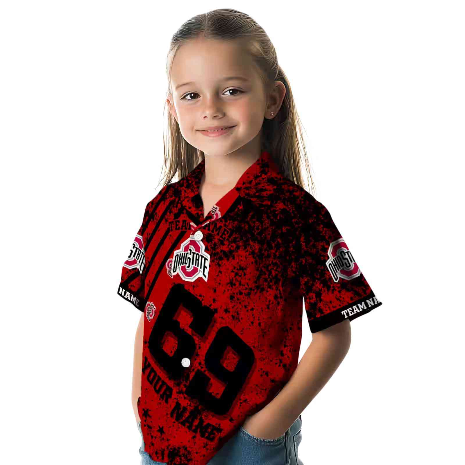 personalized ohio state buckeyes star stripes scarlet hawaiian shirt premium grade