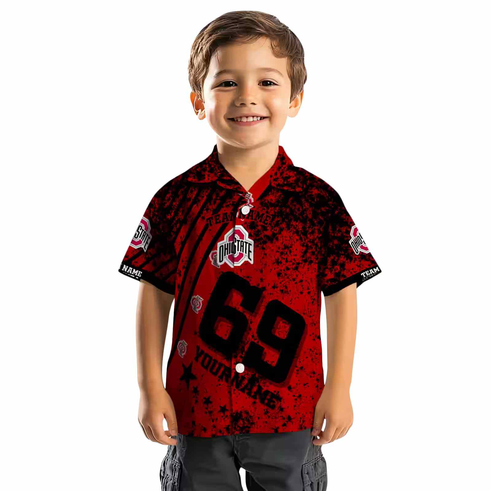 personalized ohio state buckeyes star stripes scarlet hawaiian shirt top rated