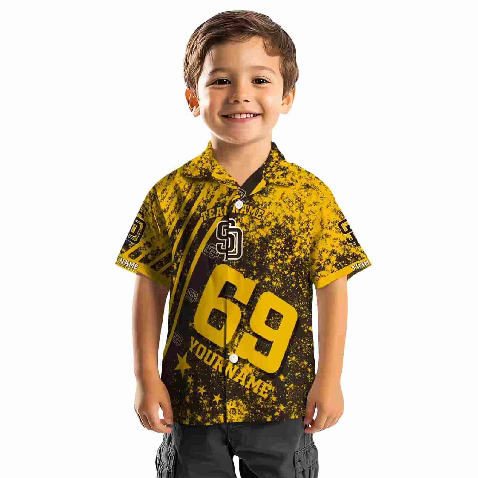 personalized san diego padres star stripes brown hawaiian shirt top rated