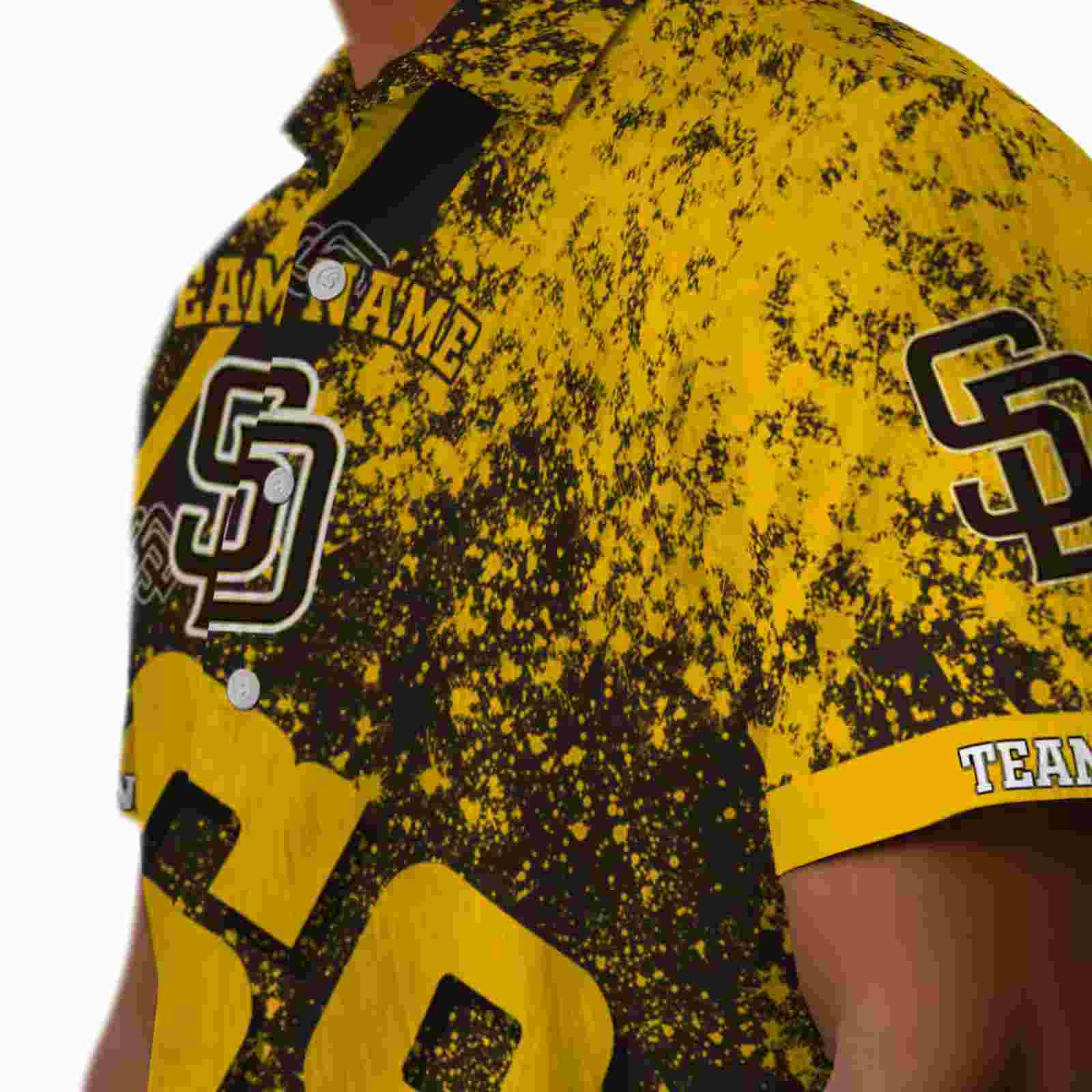 personalized san diego padres star stripes brown hawaiian shirt trendy