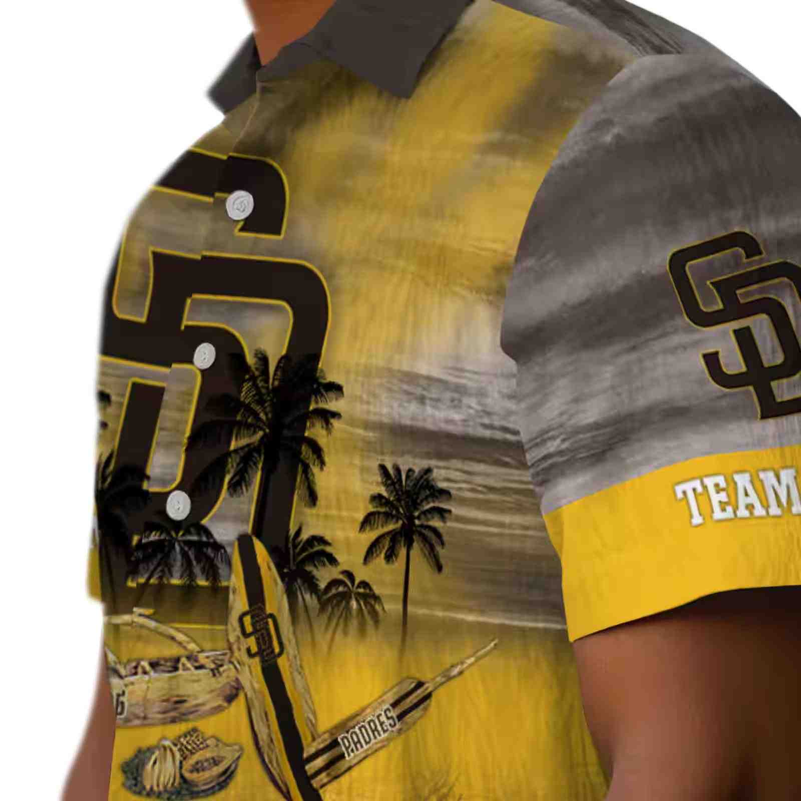 personalized san diego padres tropical canoe brown hawaiian shirt trendy