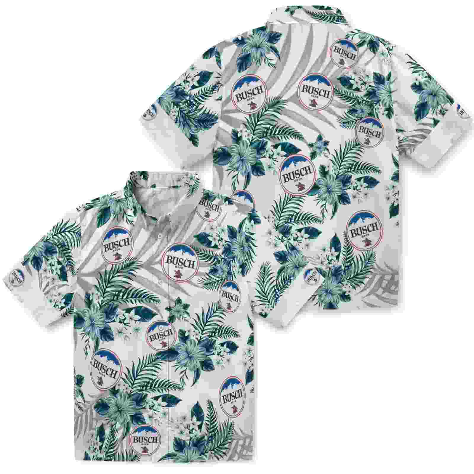 philadelphia eagles hibiscus palm leaves green white hawaiian shirt high quality