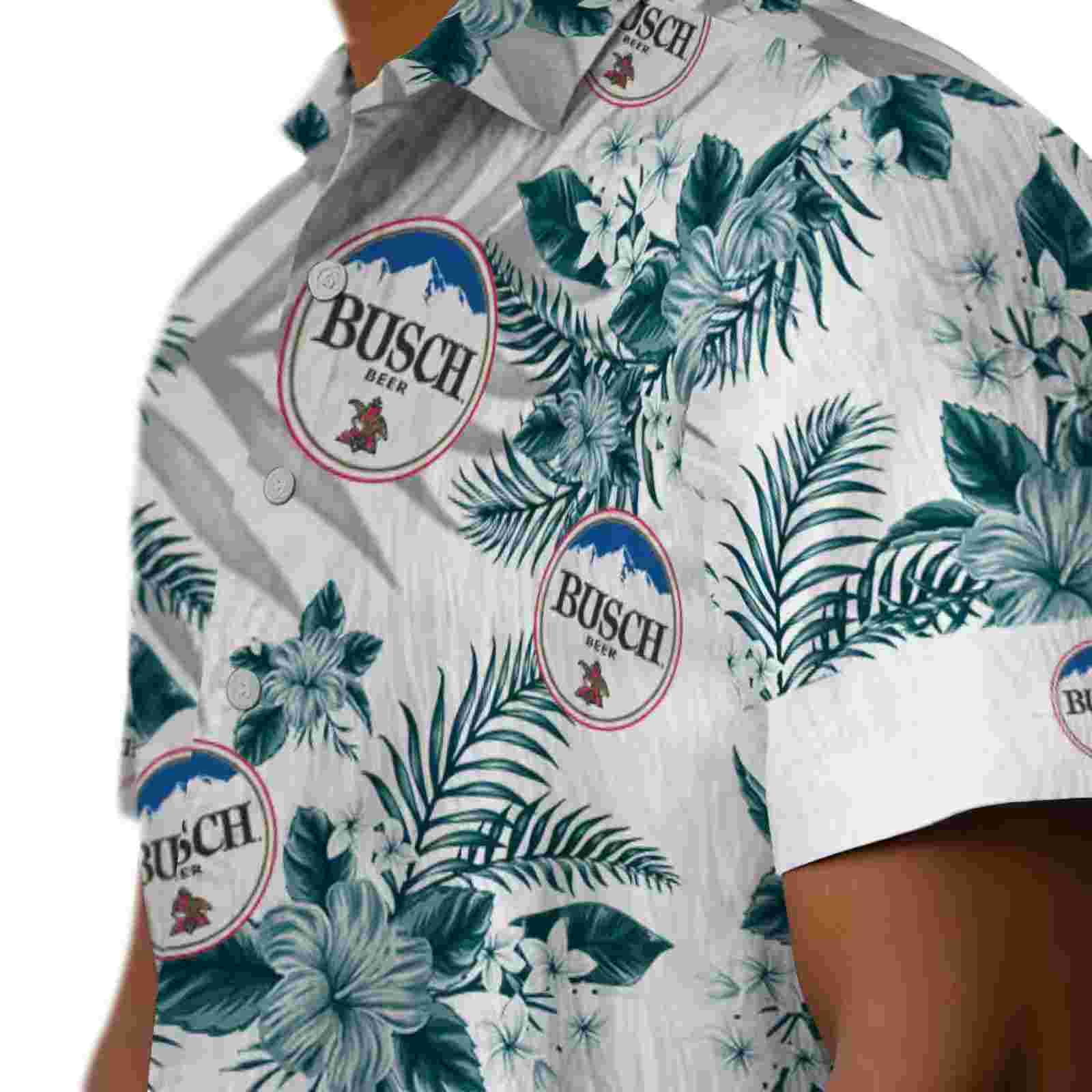 philadelphia eagles hibiscus palm leaves green white hawaiian shirt trendy