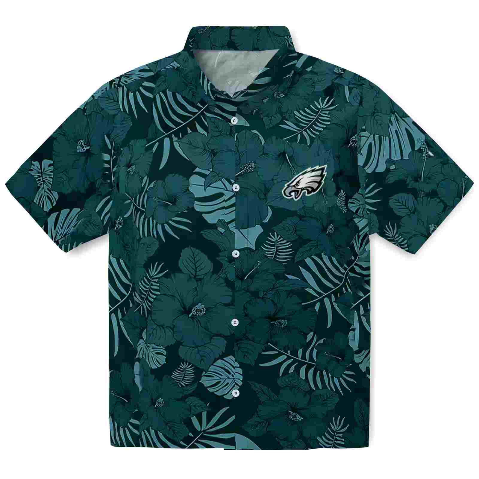 Philadelphia Eagles Jungle Vibes Green Hawaiian Shirt