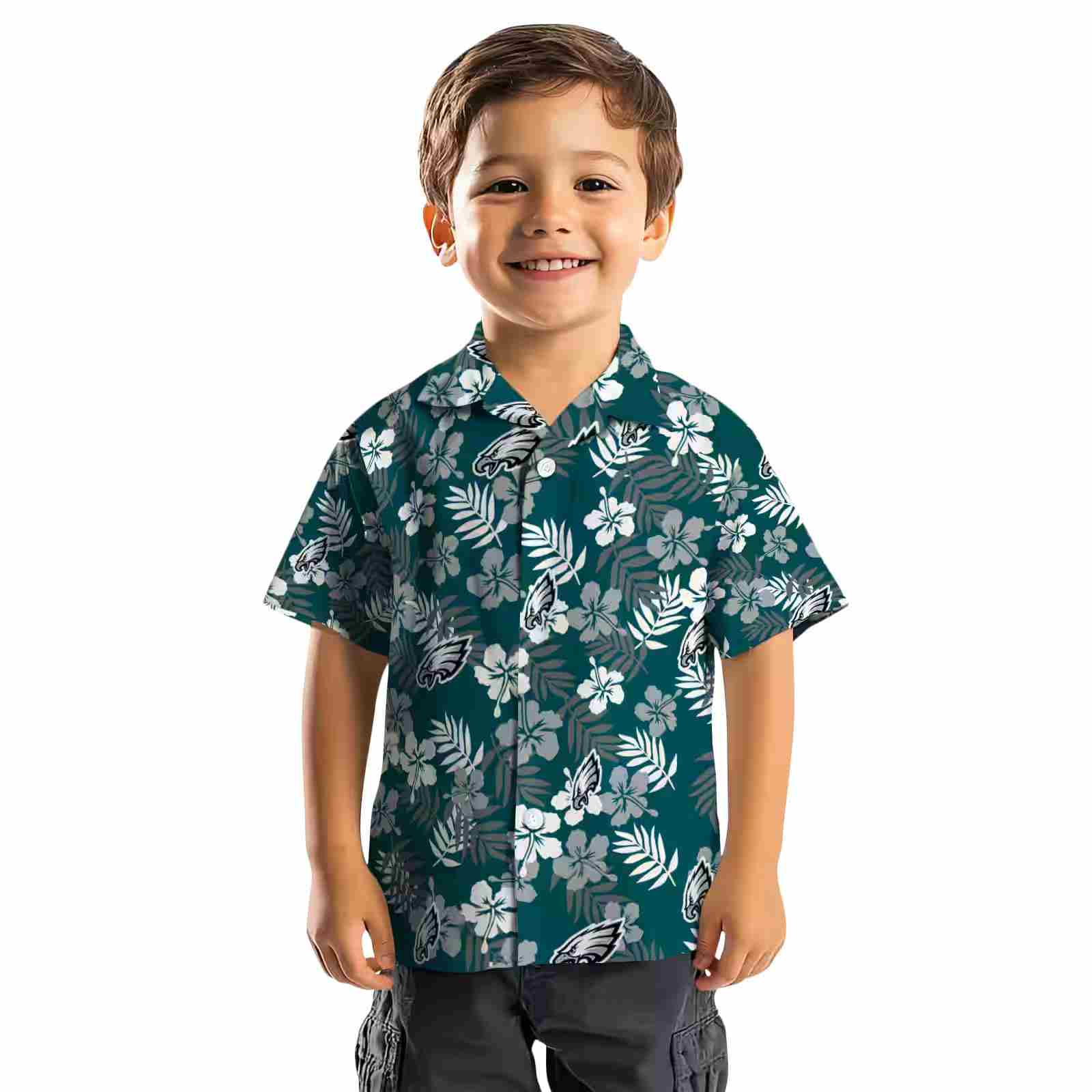 philadelphia eagles tropical floral green hawaiian shirt top rated