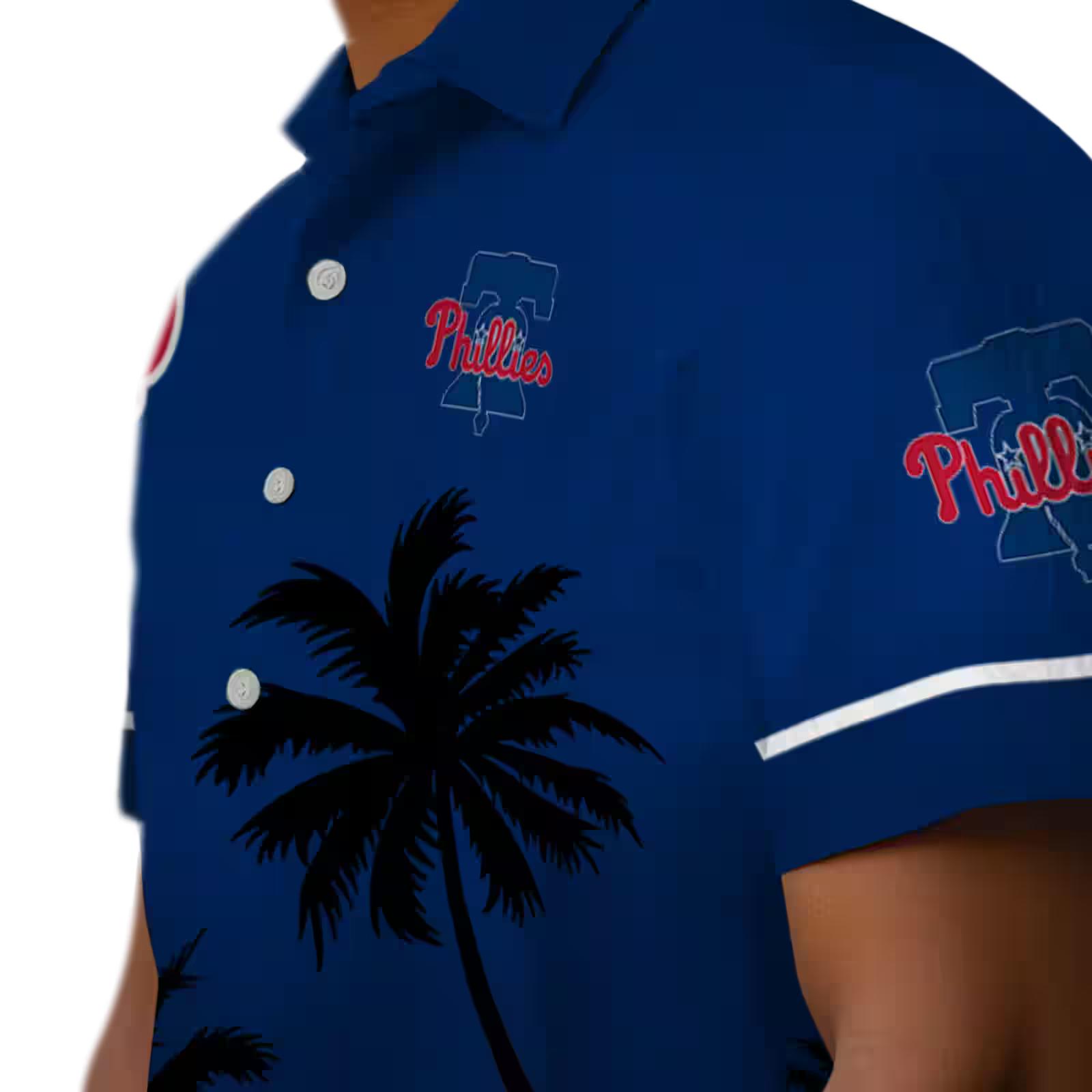 philadelphia phillies beach sunset blue black hawaiian shirt trendy