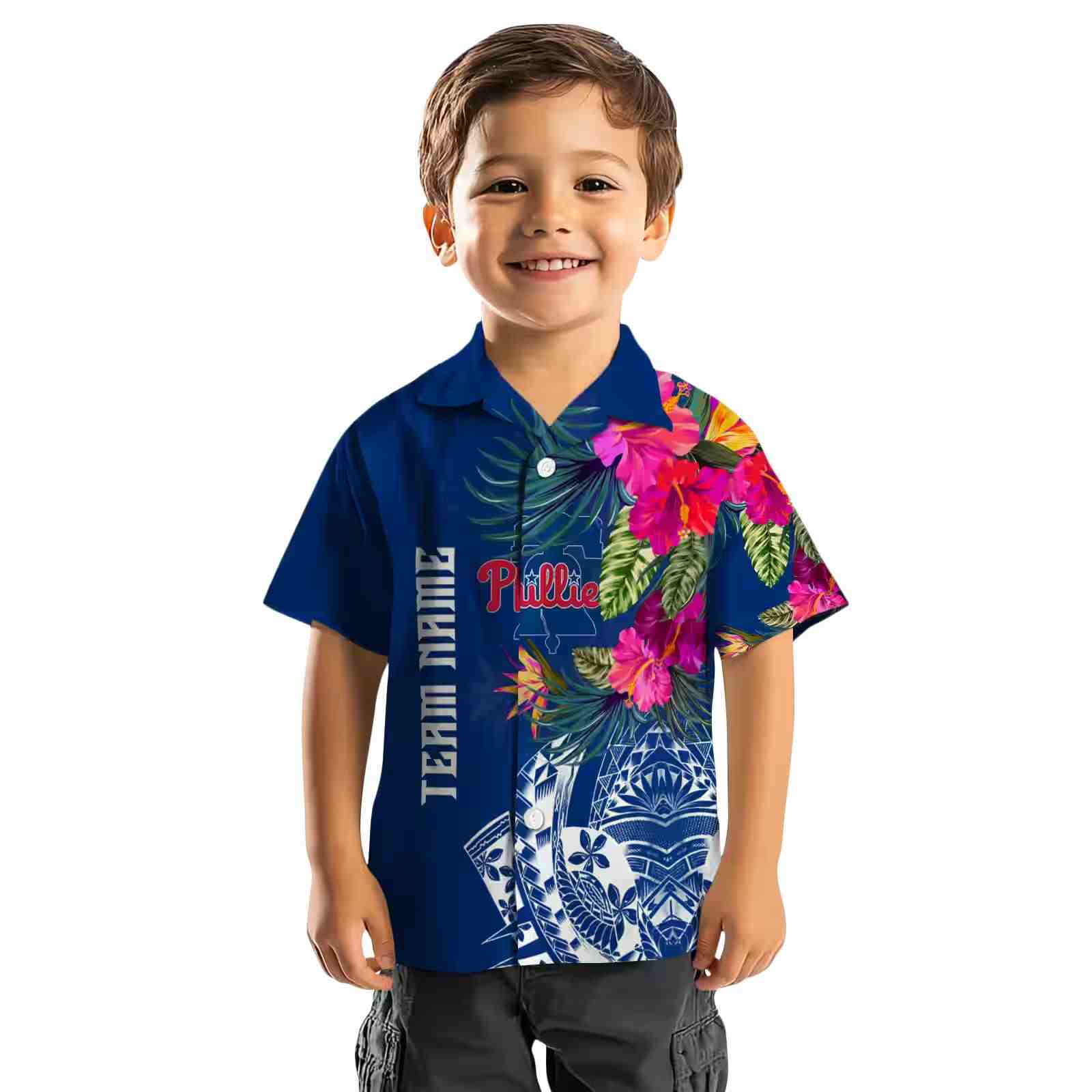 philadelphia phillies floral polynesian blue hawaiian shirt top rated