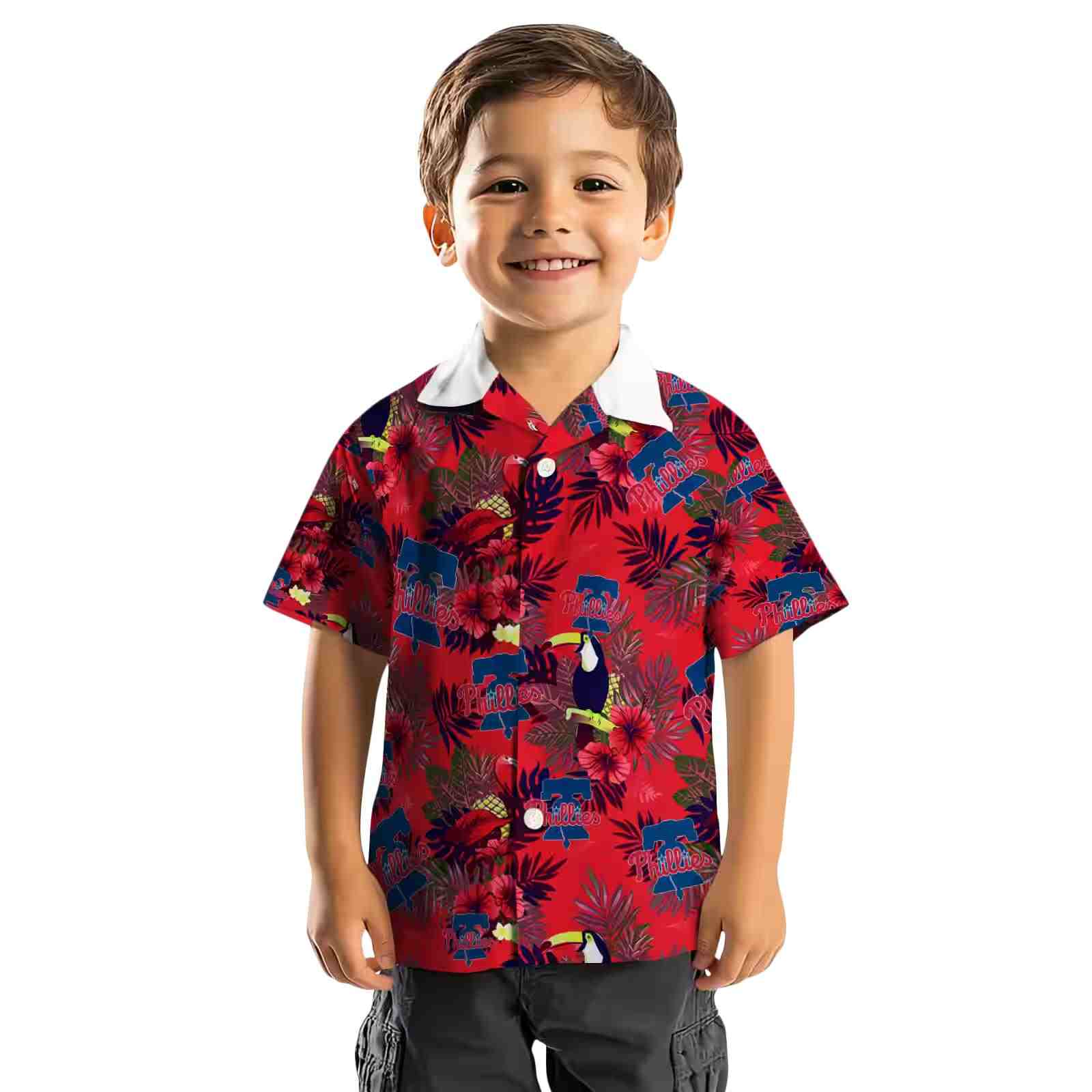 philadelphia phillies floral toucan blue red hawaiian shirt top rated