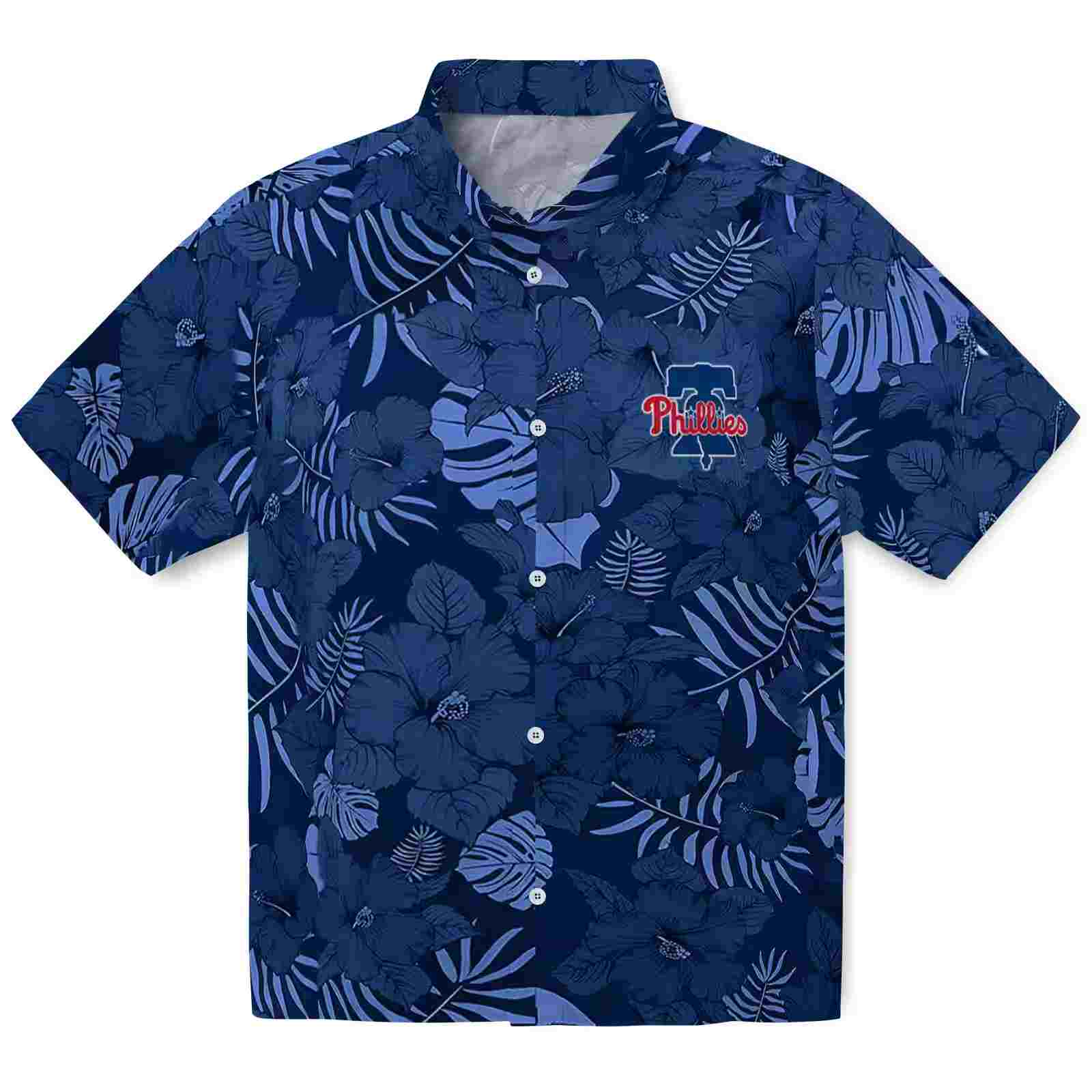 Philadelphia Phillies Jungle Vibes Blue Hawaiian Shirt