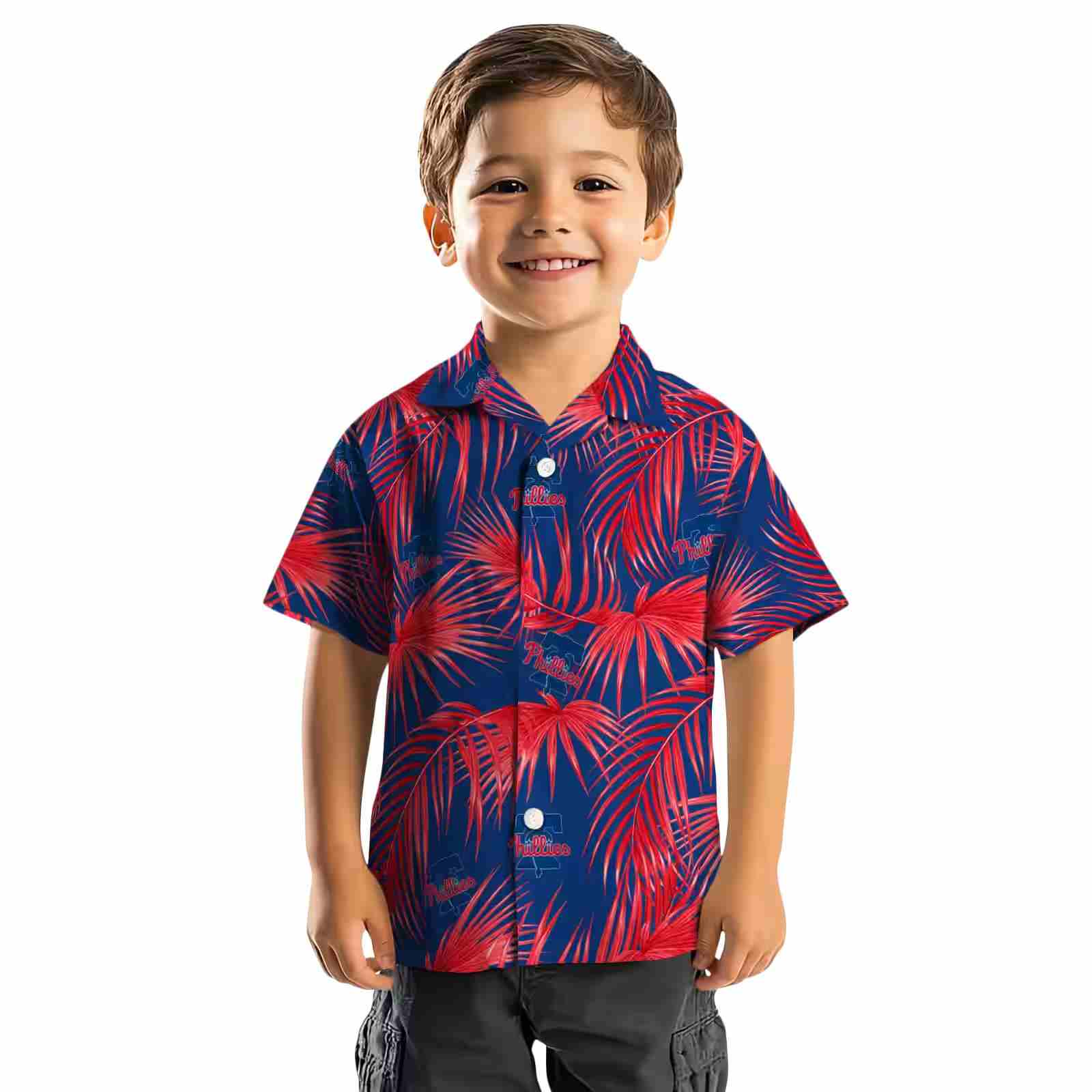 philadelphia phillies leafy palms blue hawaiian shirt top rated