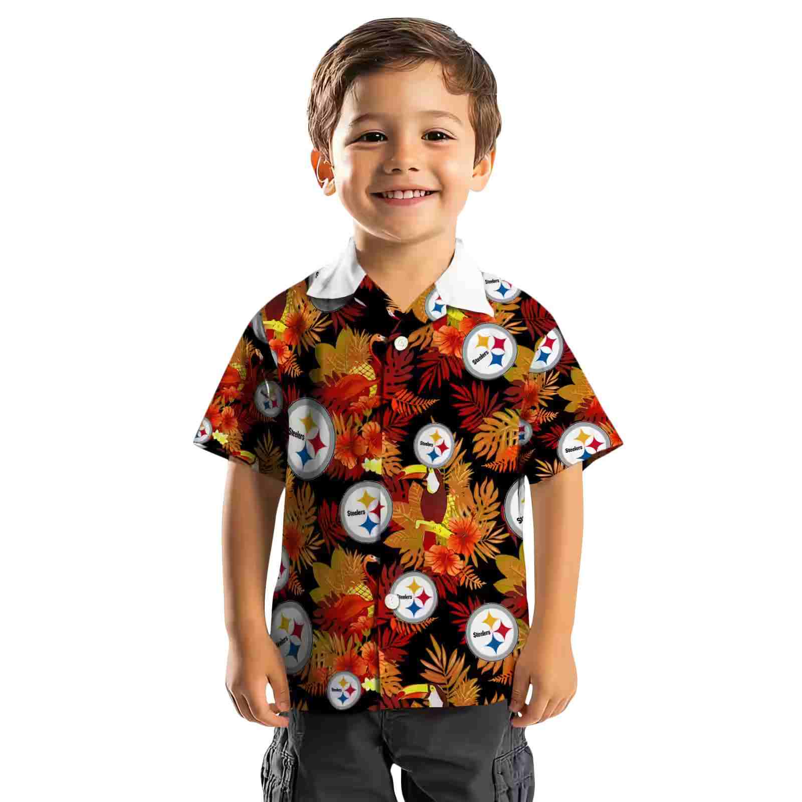 pittsburgh steelers floral toucan gold red hawaiian shirt top rated