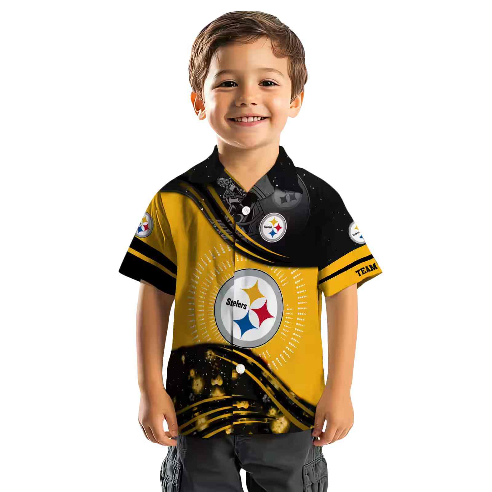 pittsburgh steelers football wave gold black hawaiian shirt top rated