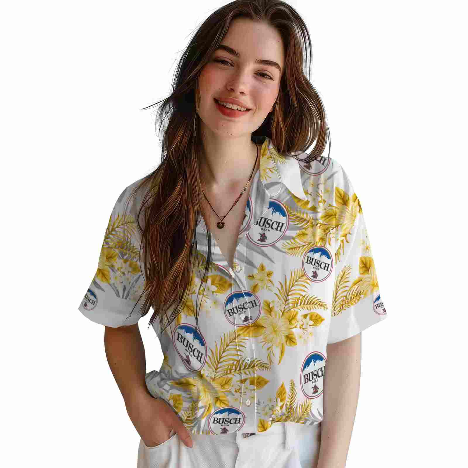 pittsburgh steelers hibiscus palm leaves gold white hawaiian shirt latest model