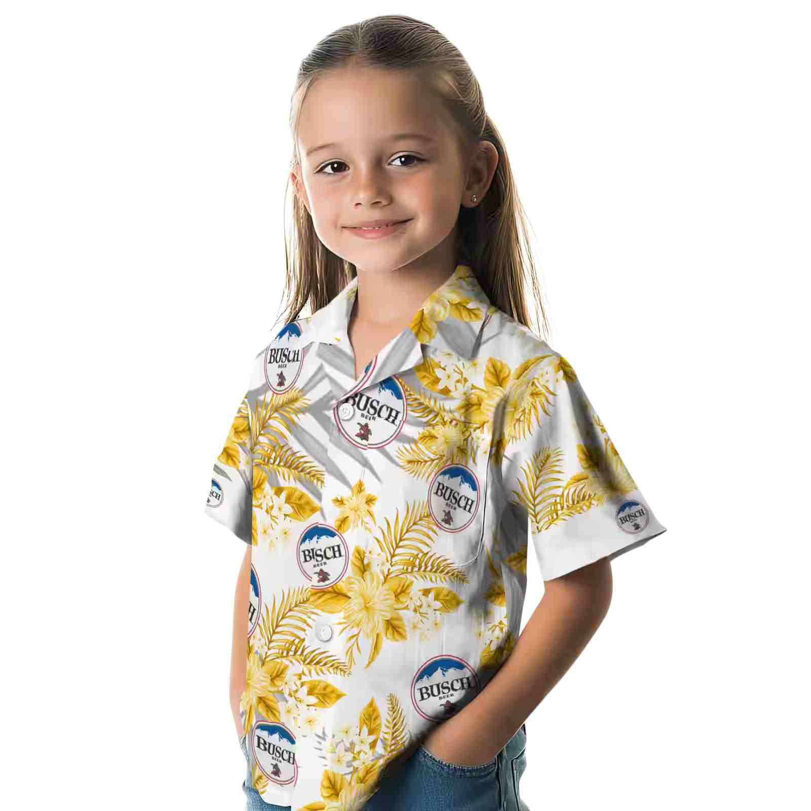 pittsburgh steelers hibiscus palm leaves gold white hawaiian shirt premium grade