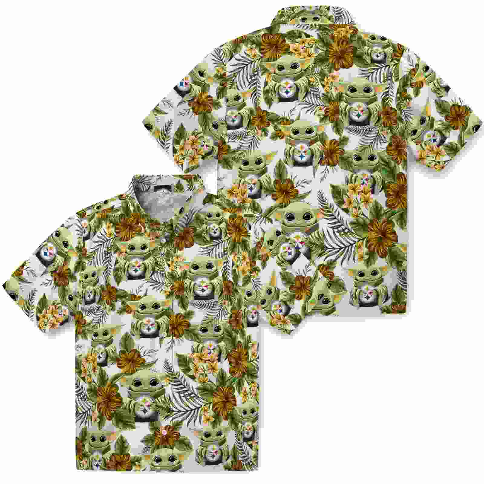 pittsburgh steelers tropical yoda green hawaiian shirt high quality