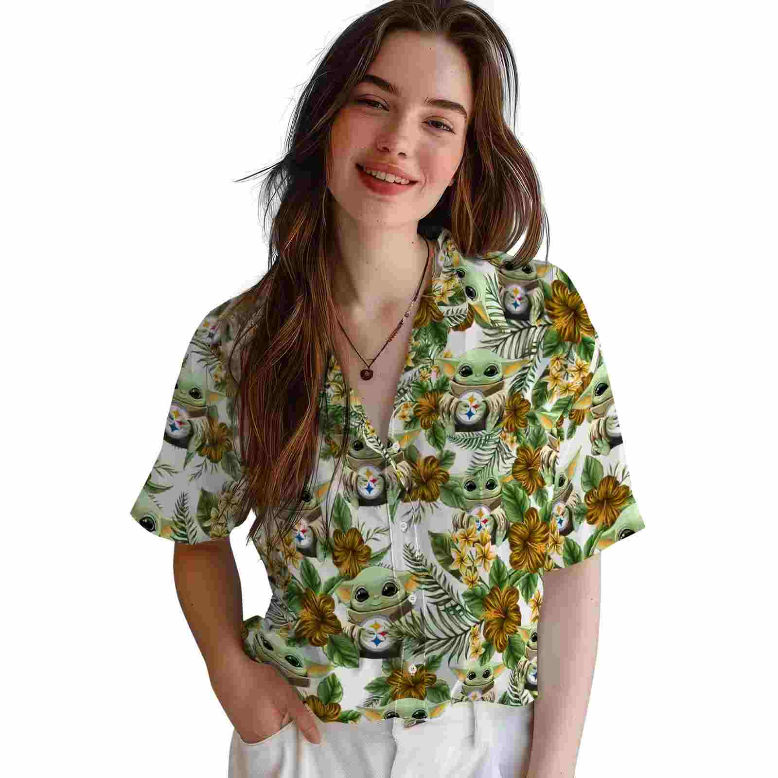 pittsburgh steelers tropical yoda green hawaiian shirt latest model