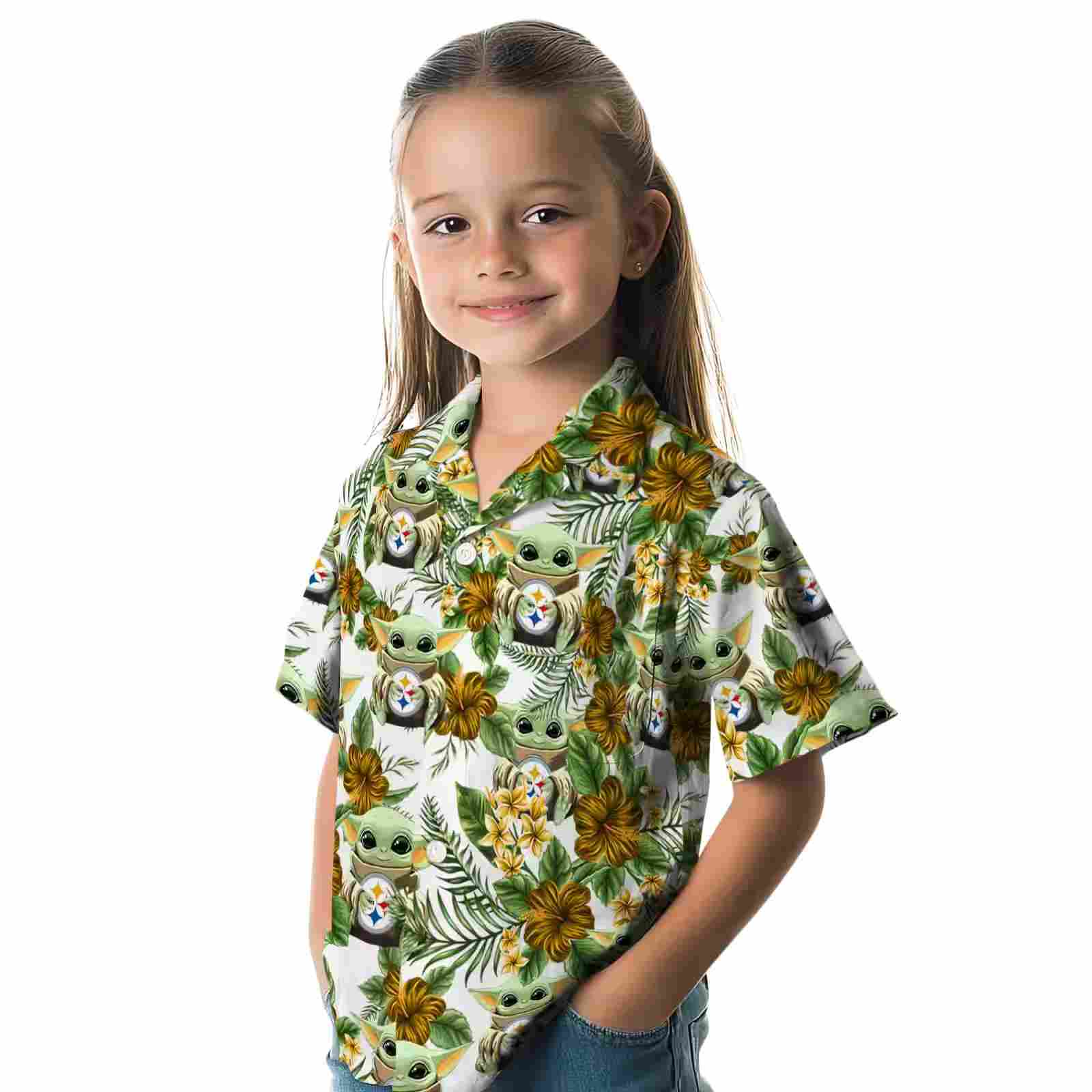 pittsburgh steelers tropical yoda green hawaiian shirt premium grade