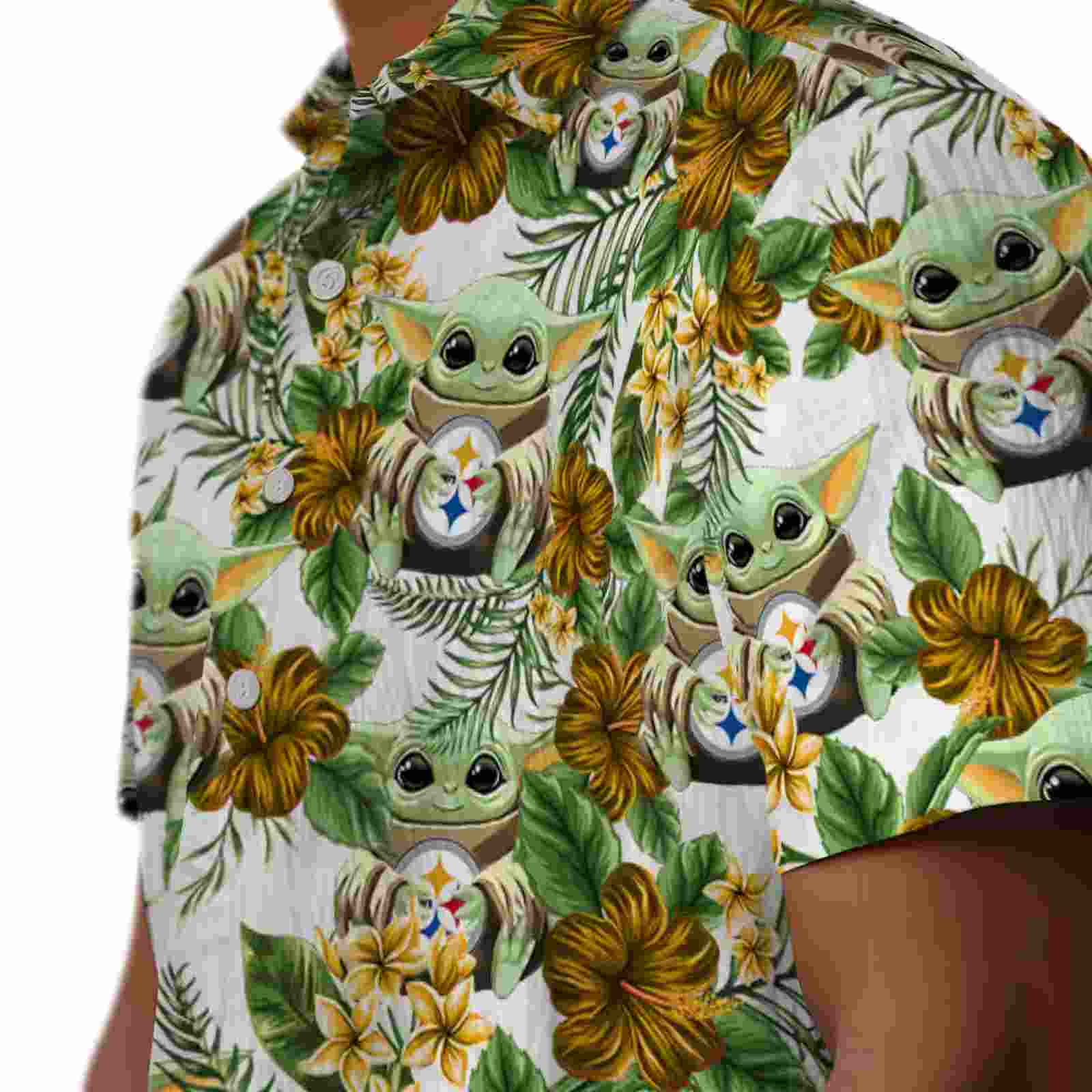 pittsburgh steelers tropical yoda green hawaiian shirt trendy