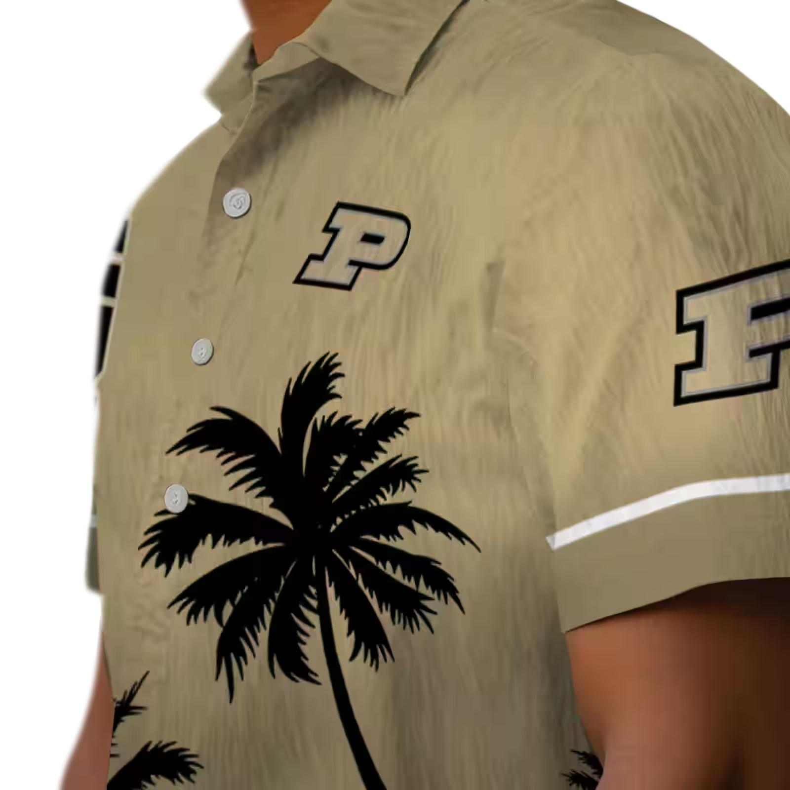 purdue boilermakers beach sunset gold black hawaiian shirt trendy