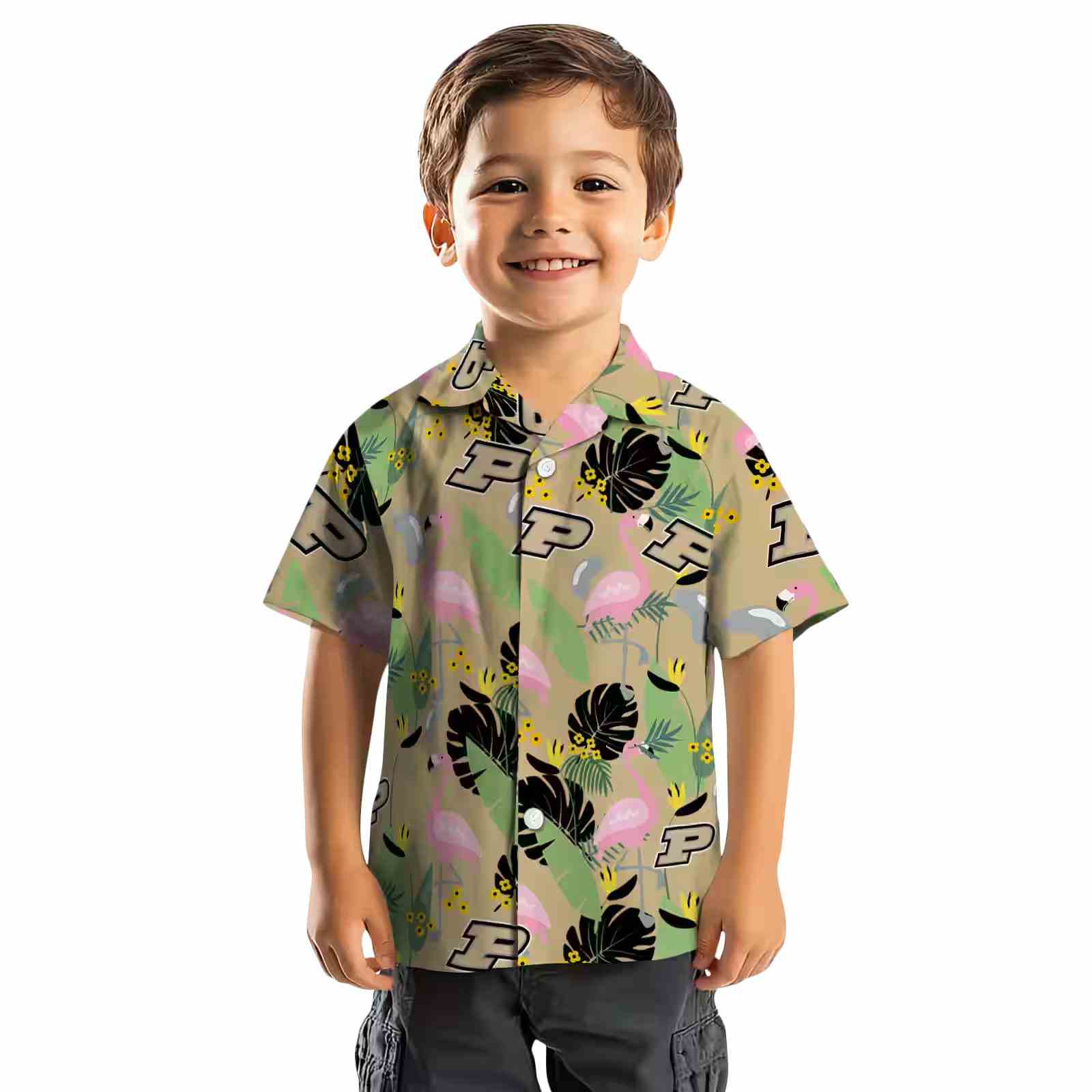 purdue boilermakers flamingo leaves gold hawaiian shirt top rated