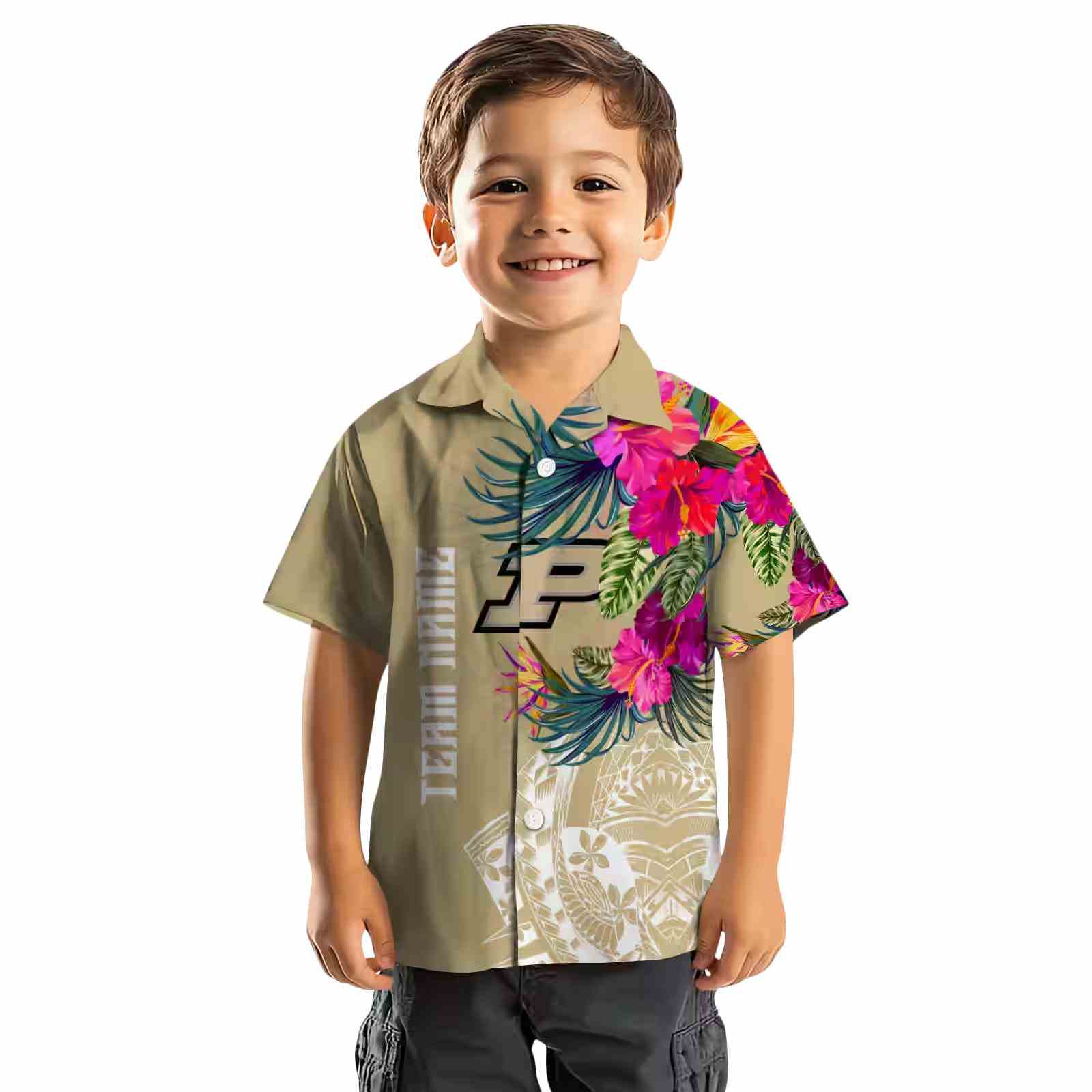 purdue boilermakers floral polynesian gold hawaiian shirt top rated