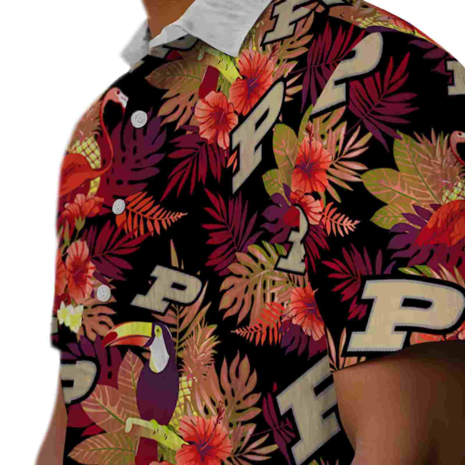 purdue boilermakers floral toucan gold red hawaiian shirt trendy