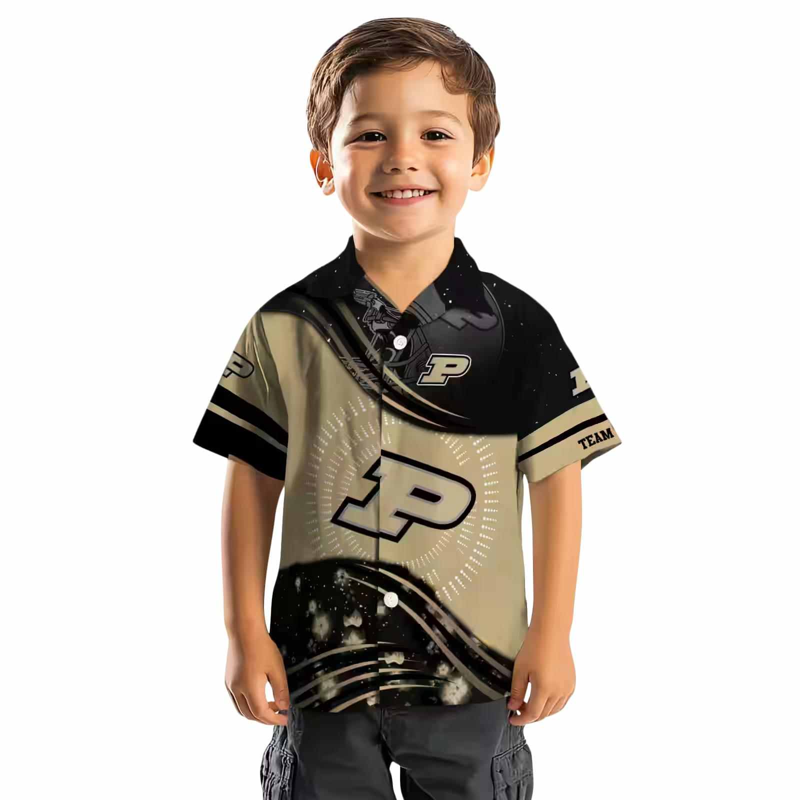 purdue boilermakers football wave gold black hawaiian shirt top rated