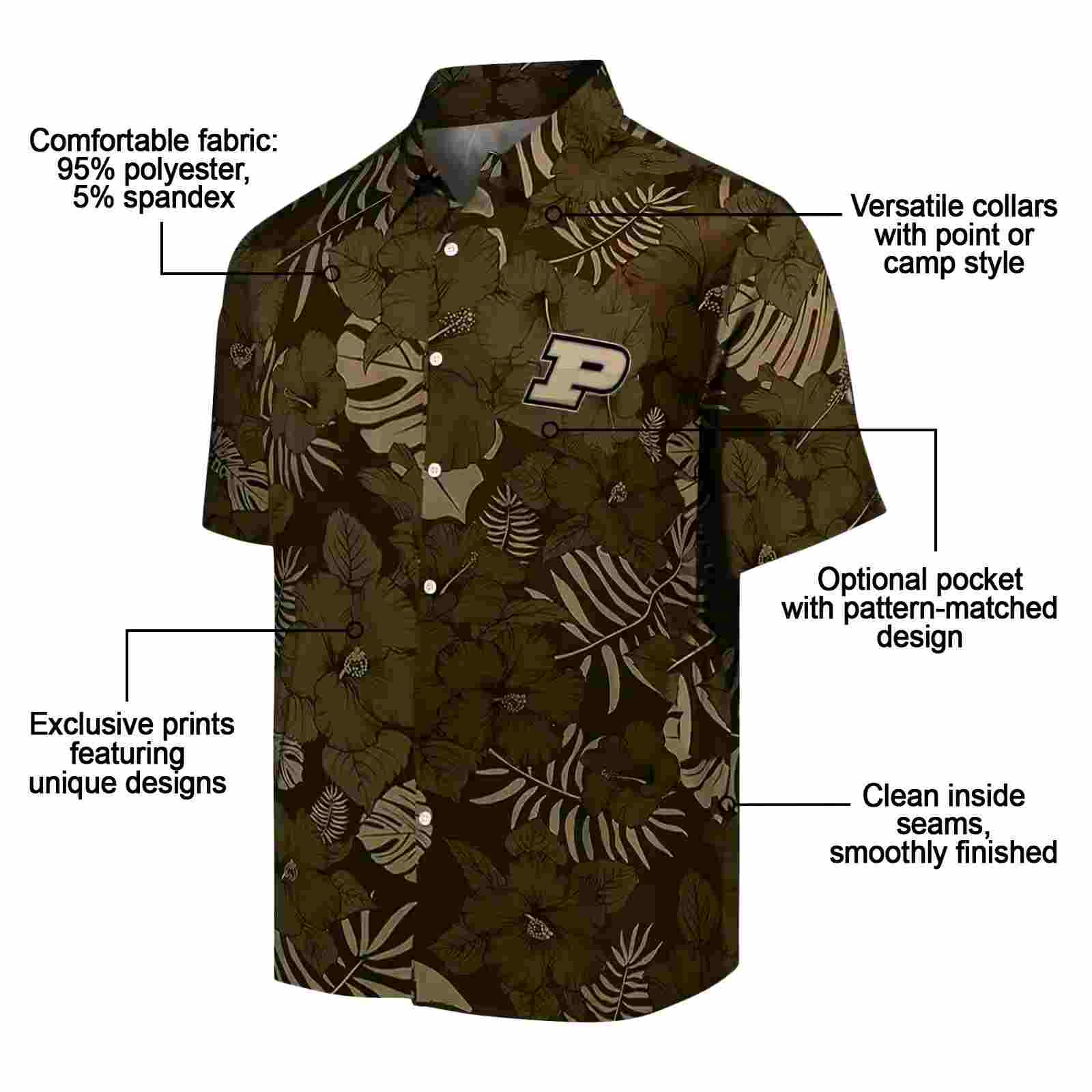 purdue boilermakers jungle vibes gold hawaiian shirt new arrival