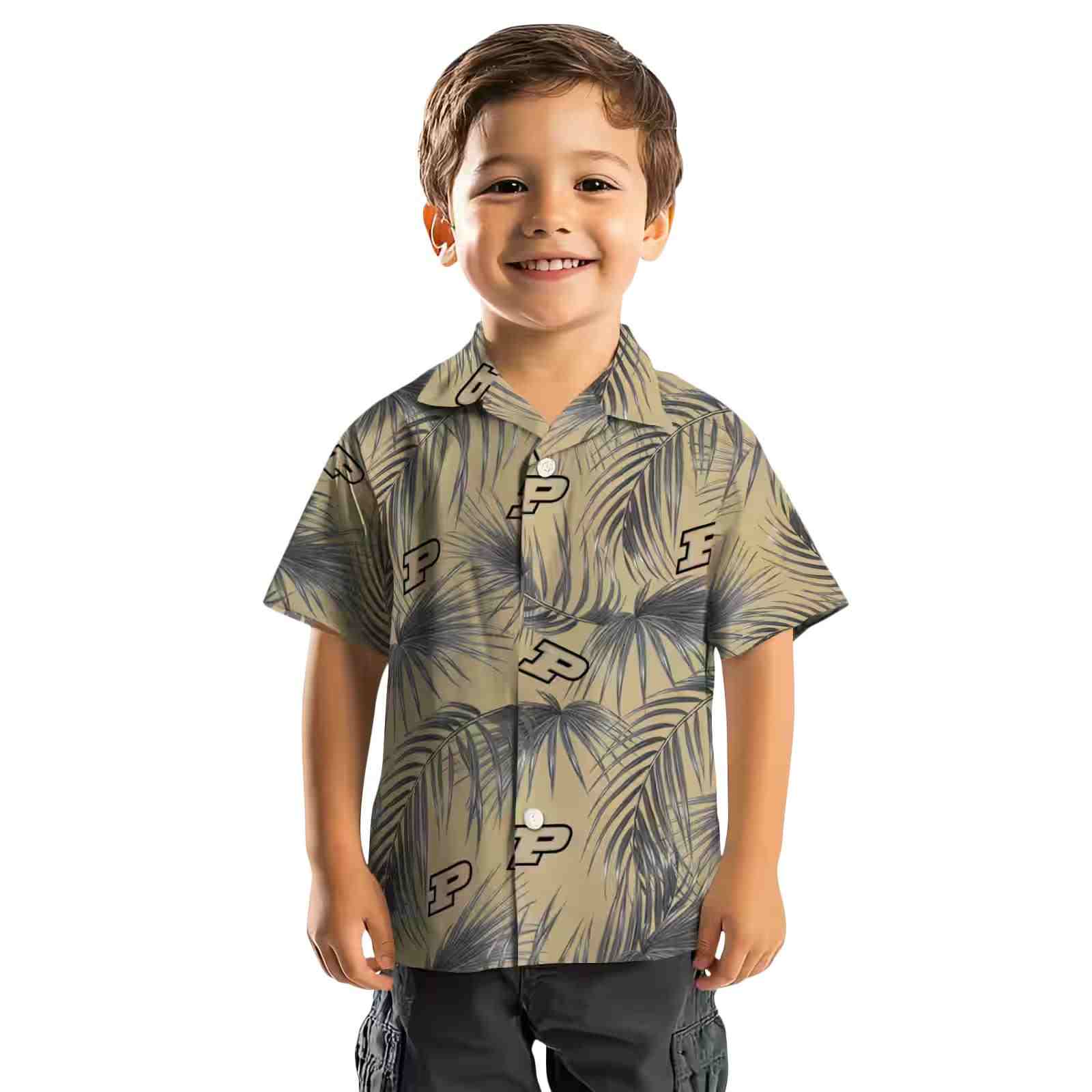 purdue boilermakers leafy palms gold hawaiian shirt top rated