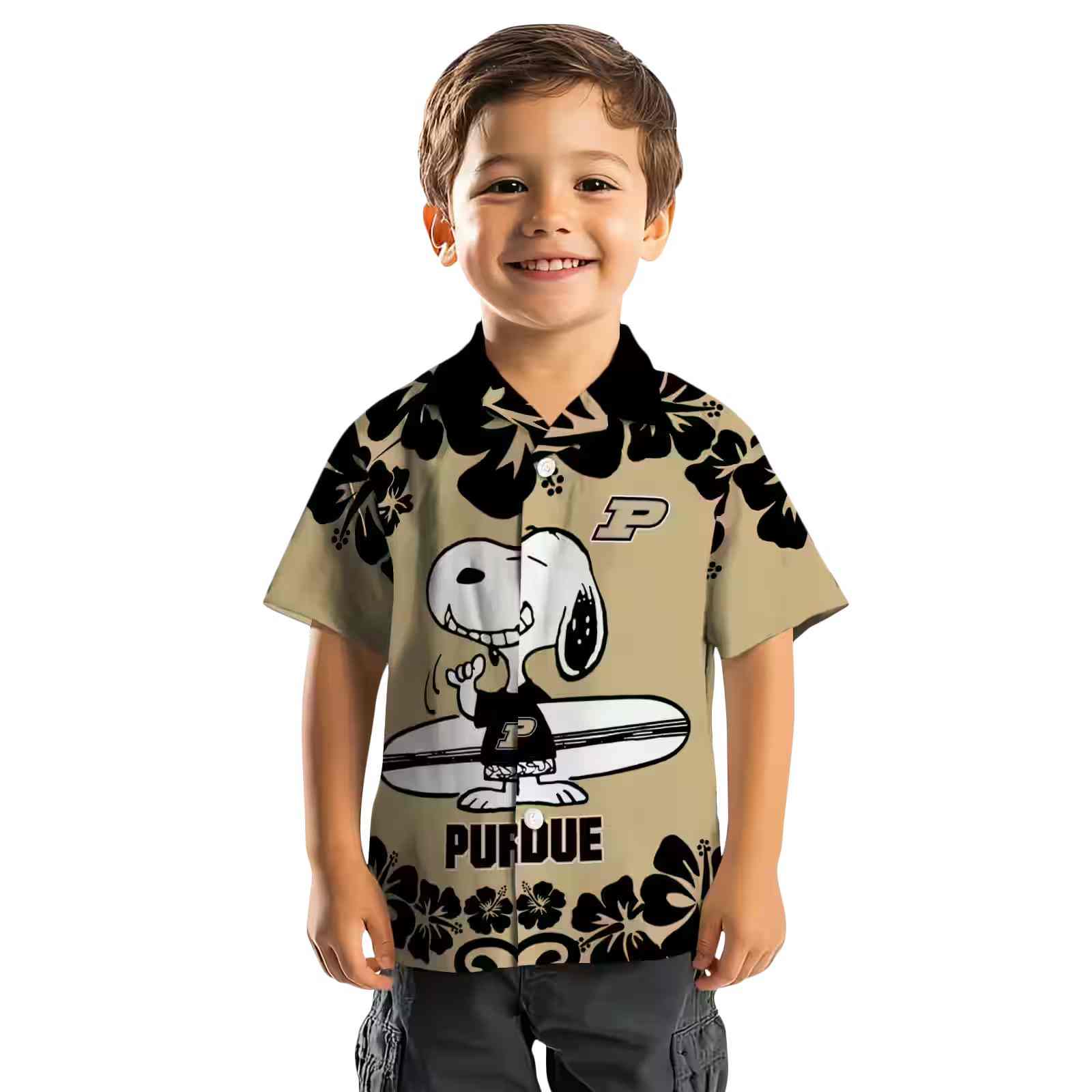 purdue boilermakers snoopy surf gold white hawaiian shirt top rated