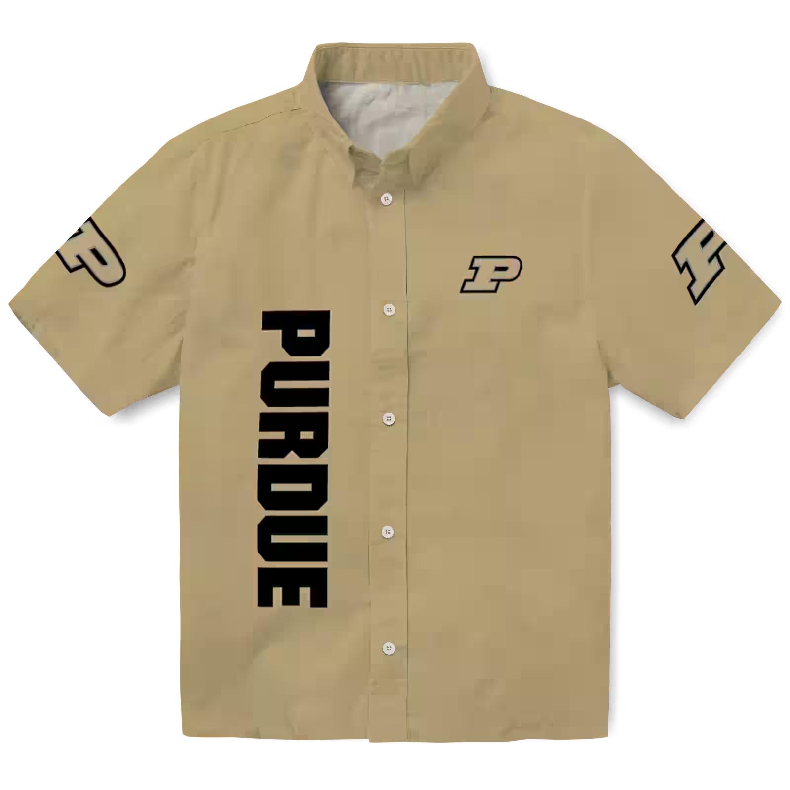 Purdue Boilermakers Stuart Minion Gold Hawaiian Shirt