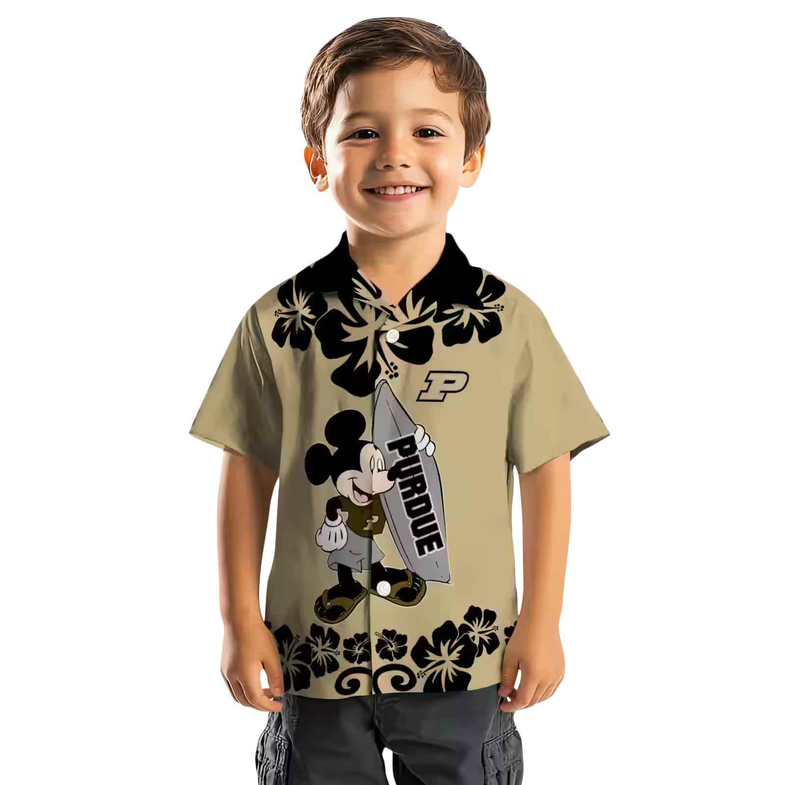 purdue boilermakers surfing mickey gold hawaiian shirt top rated