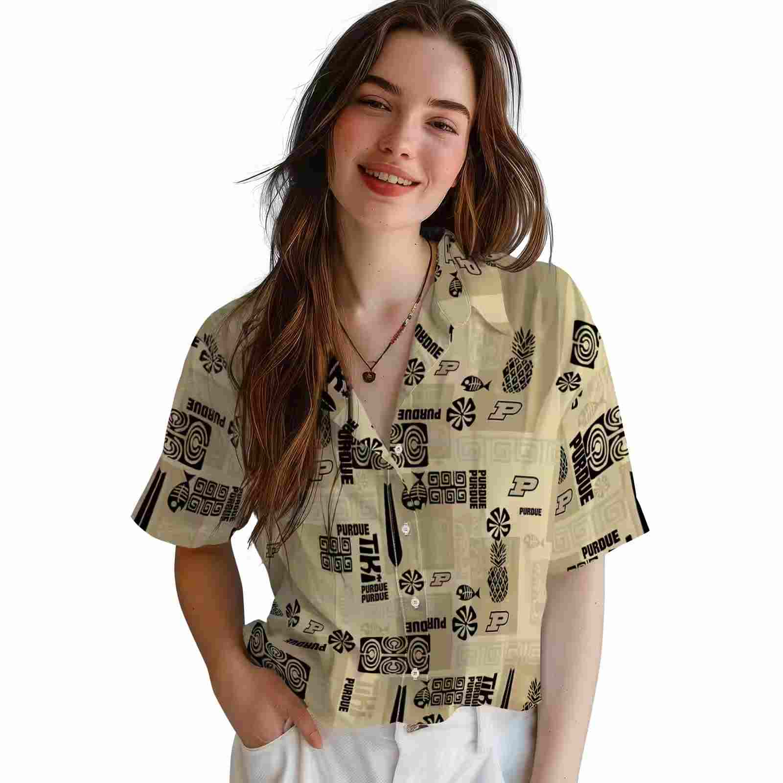 purdue boilermakers tribal symbols gold hawaiian shirt latest model